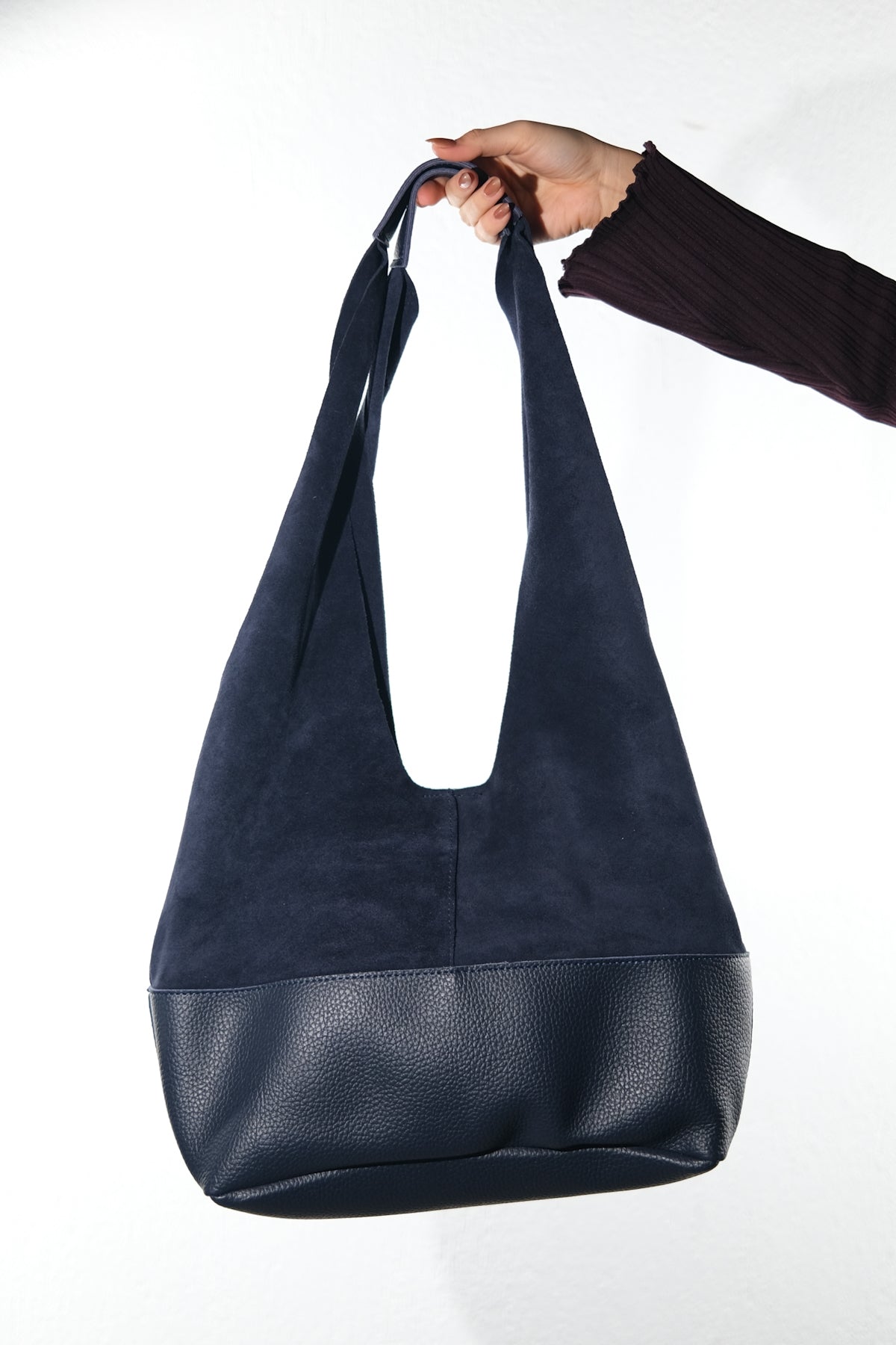 AVOS - Navy Genuine Leather Shoulder Bag (Women)
