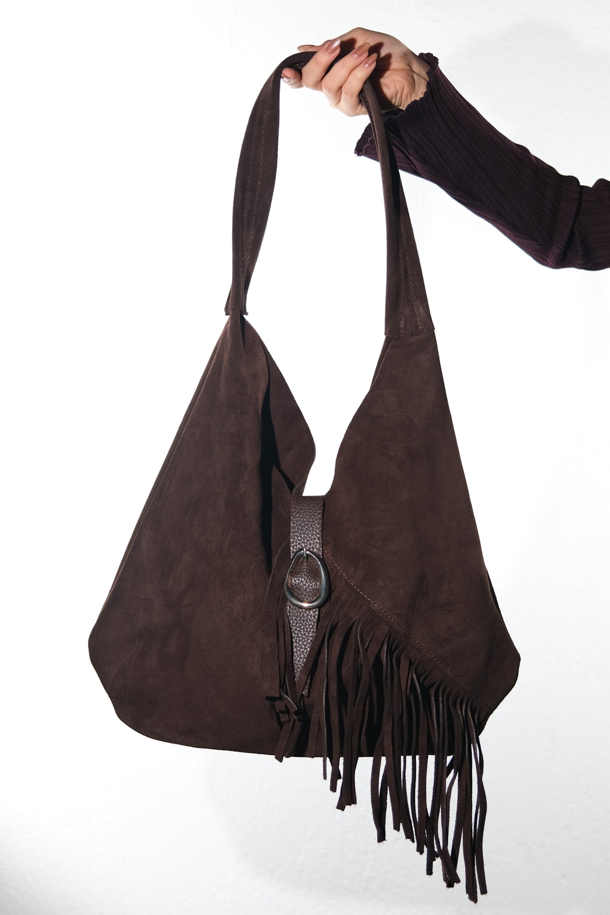 NOCHE - Brown Genuine Leather Shoulder Bag (Women)