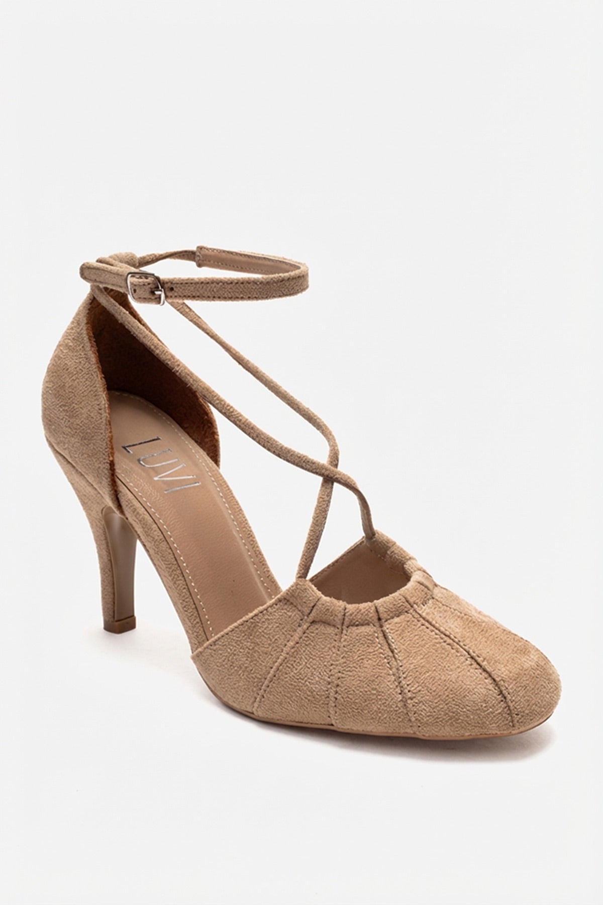 ELIZA - Beige Genuine Leather Stiletto Pump (Women)