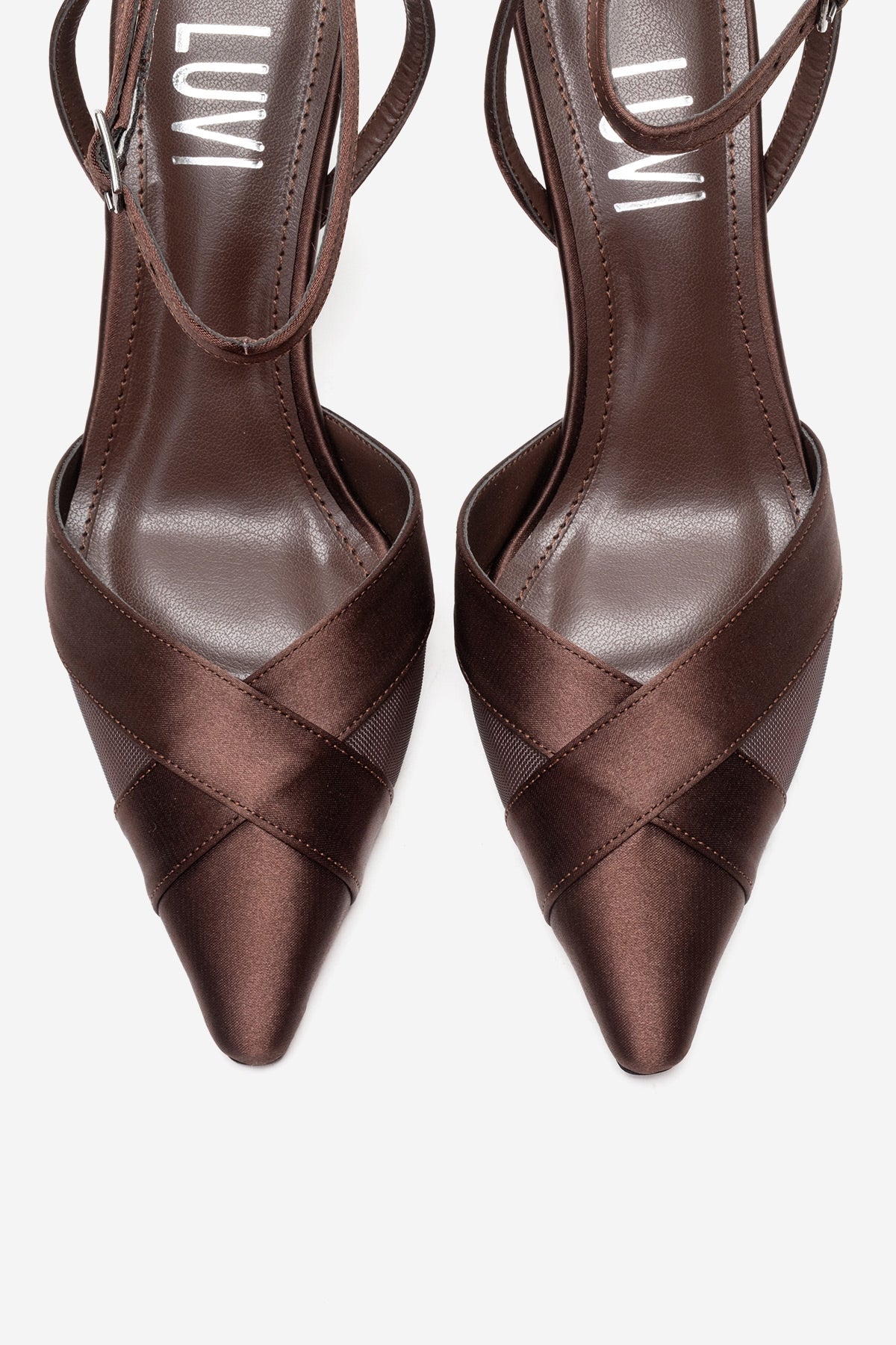 ESTELA - Brown Genuine Leather Stiletto Pump (Women)
