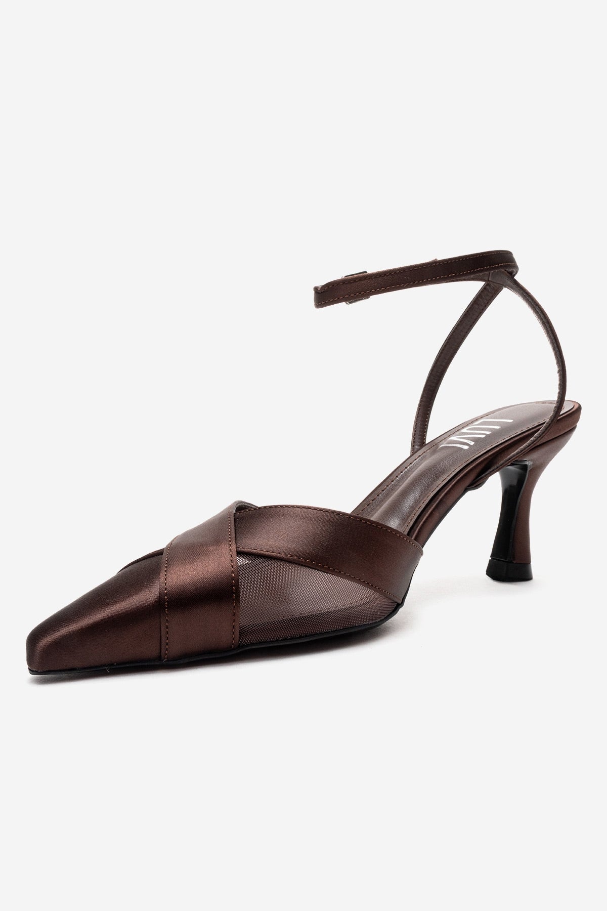 ESTELA - Brown Genuine Leather Stiletto Pump (Women)