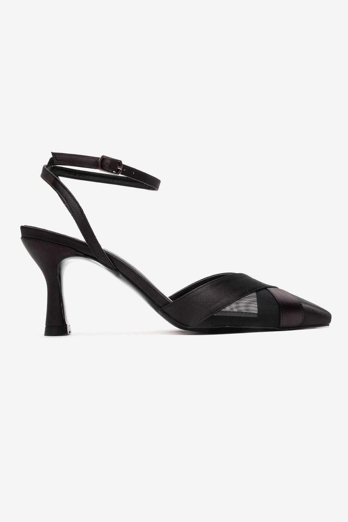 ESTELA - Black Genuine Leather Stiletto Pump (Women)