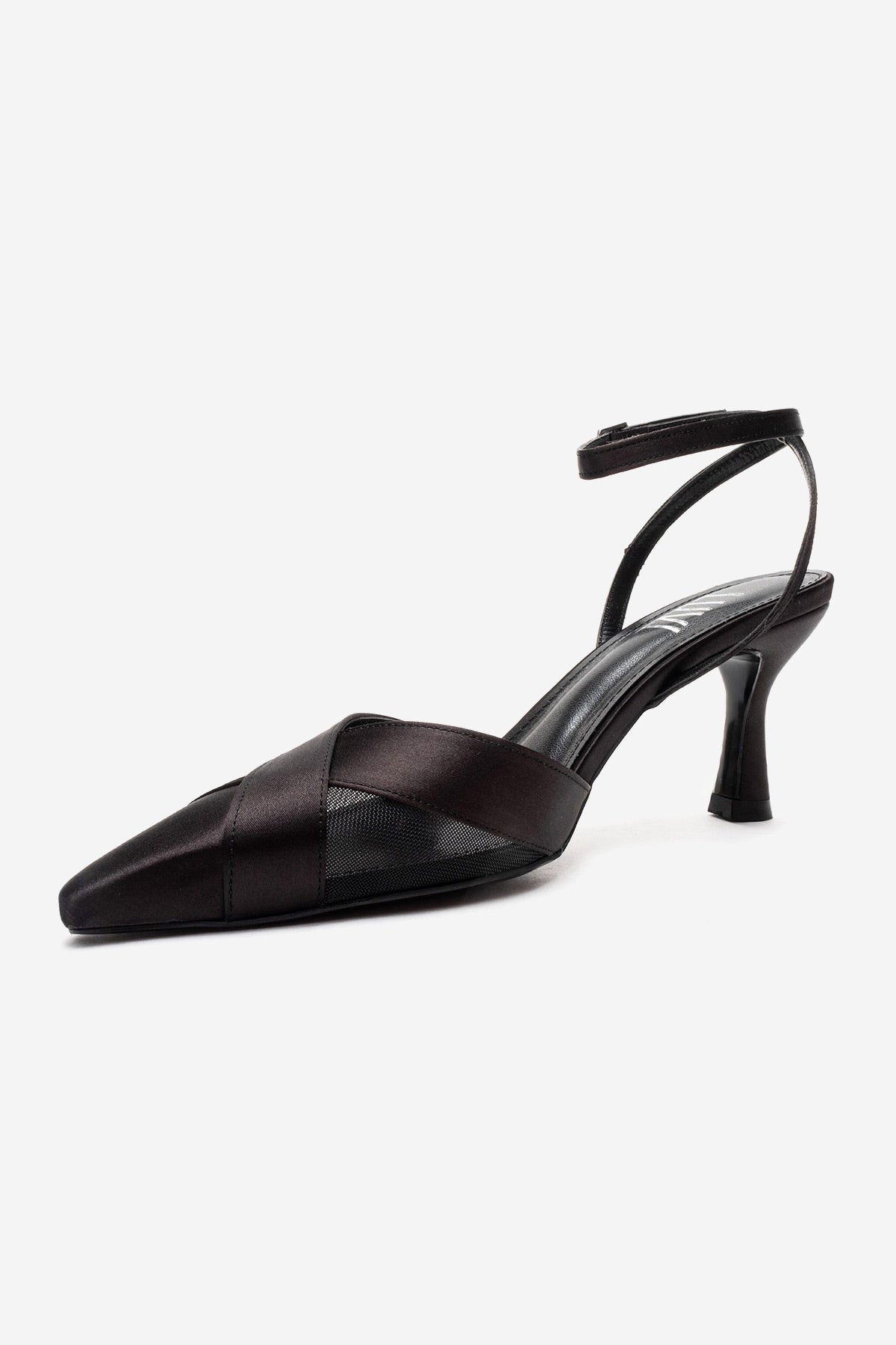 ESTELA - Black Genuine Leather Stiletto Pump (Women)