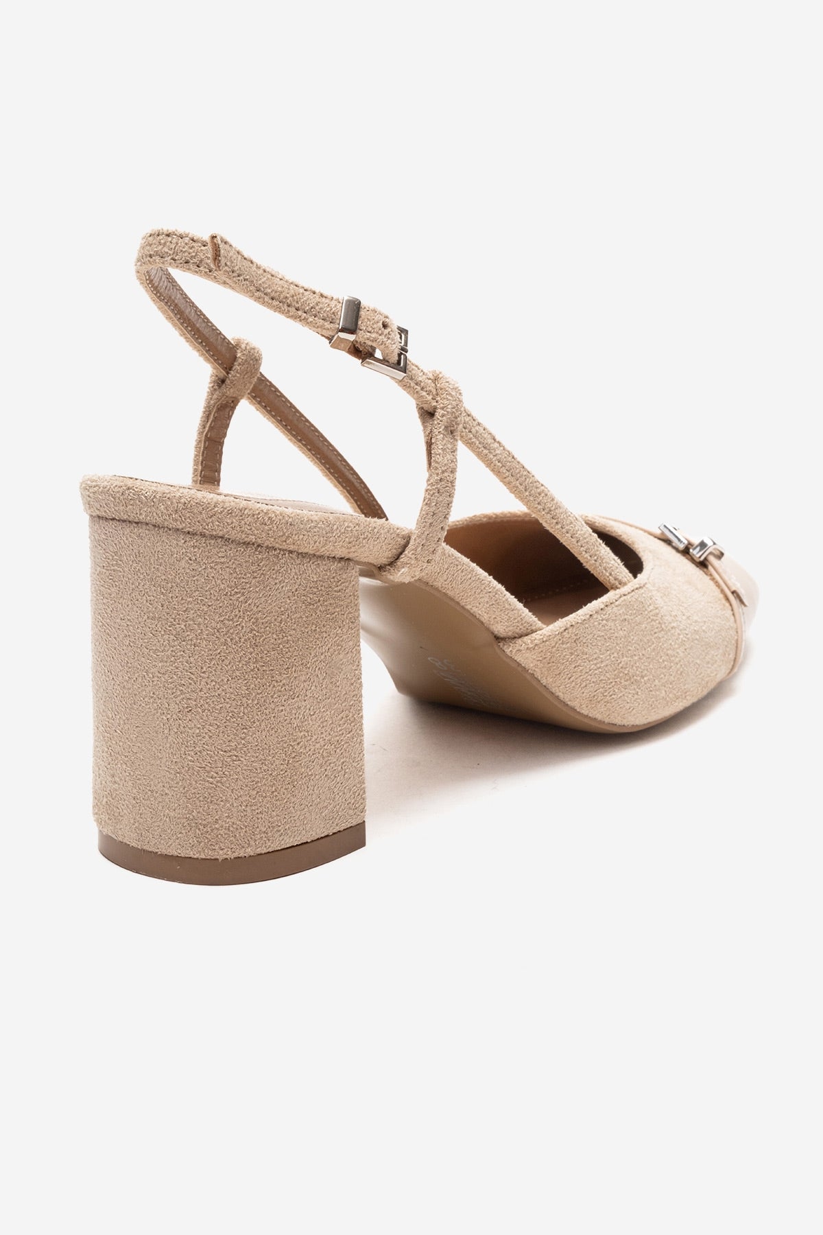 DESIA - Beige Block Heel Shoe (Women)