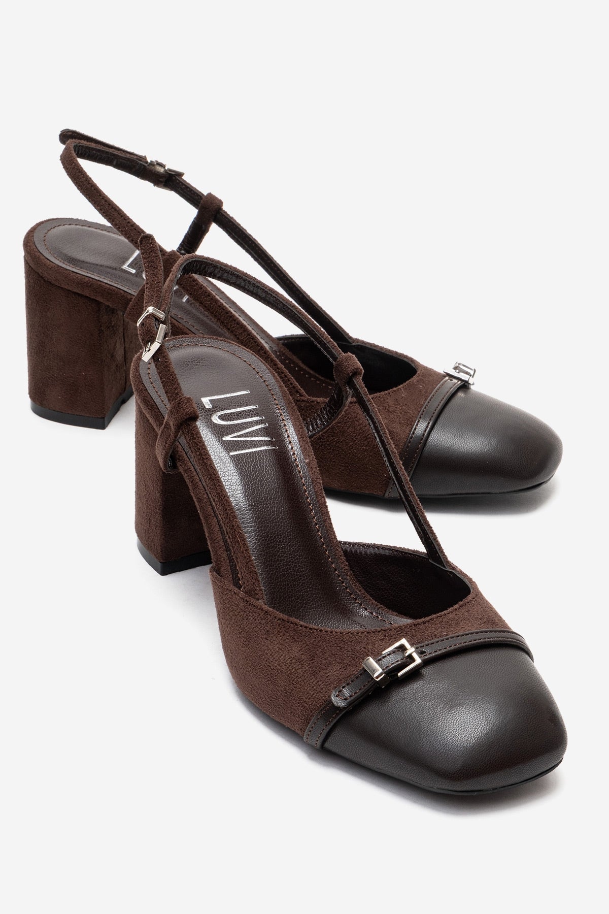 DESIA - Brown Block Heel Shoe (Women)