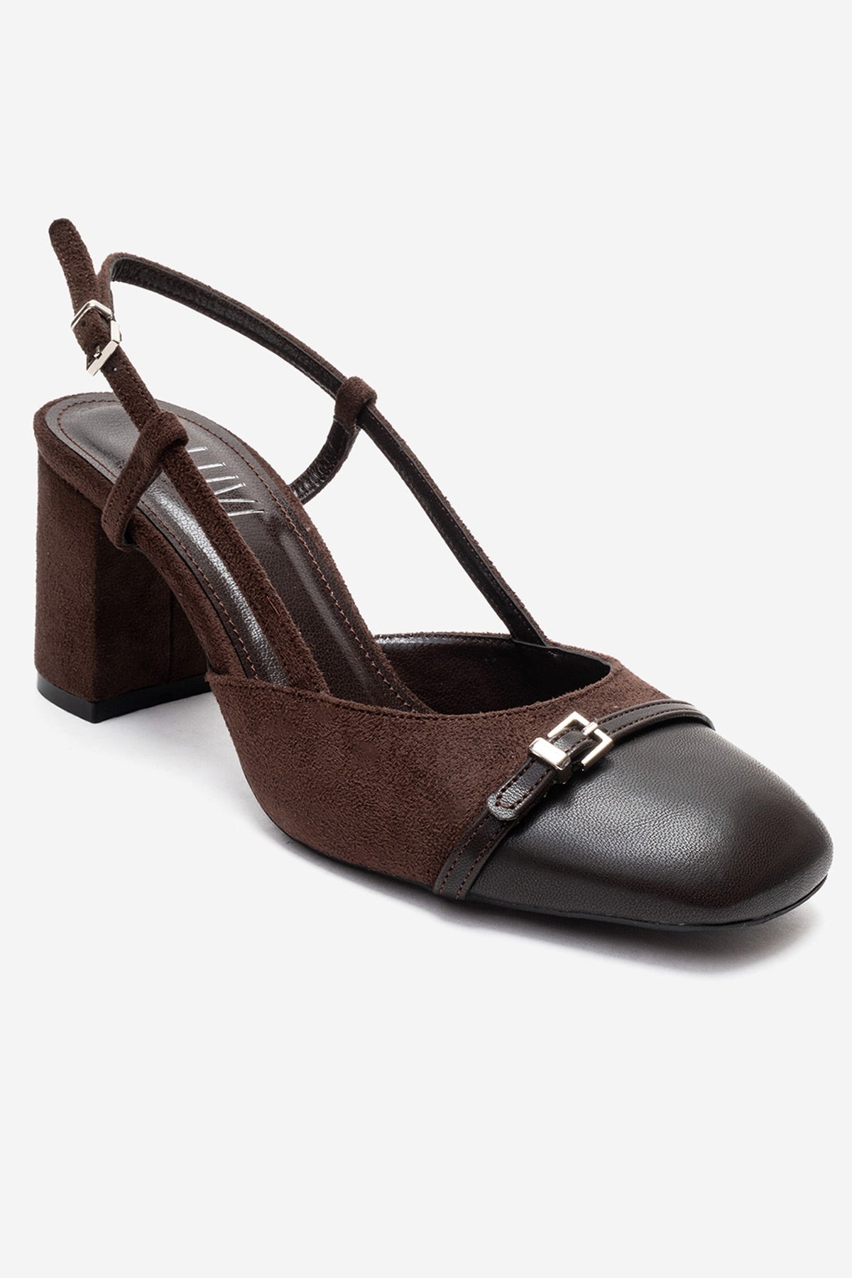 DESIA - Brown Block Heel Shoe (Women)