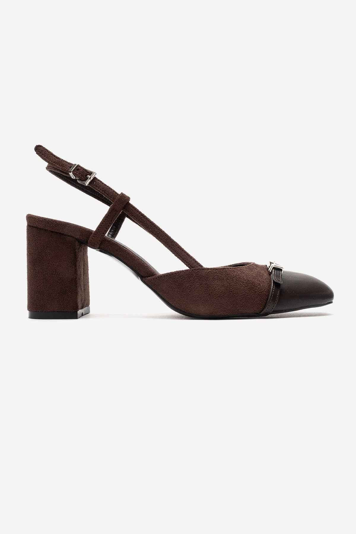 DESIA - Brown Block Heel Shoe (Women)