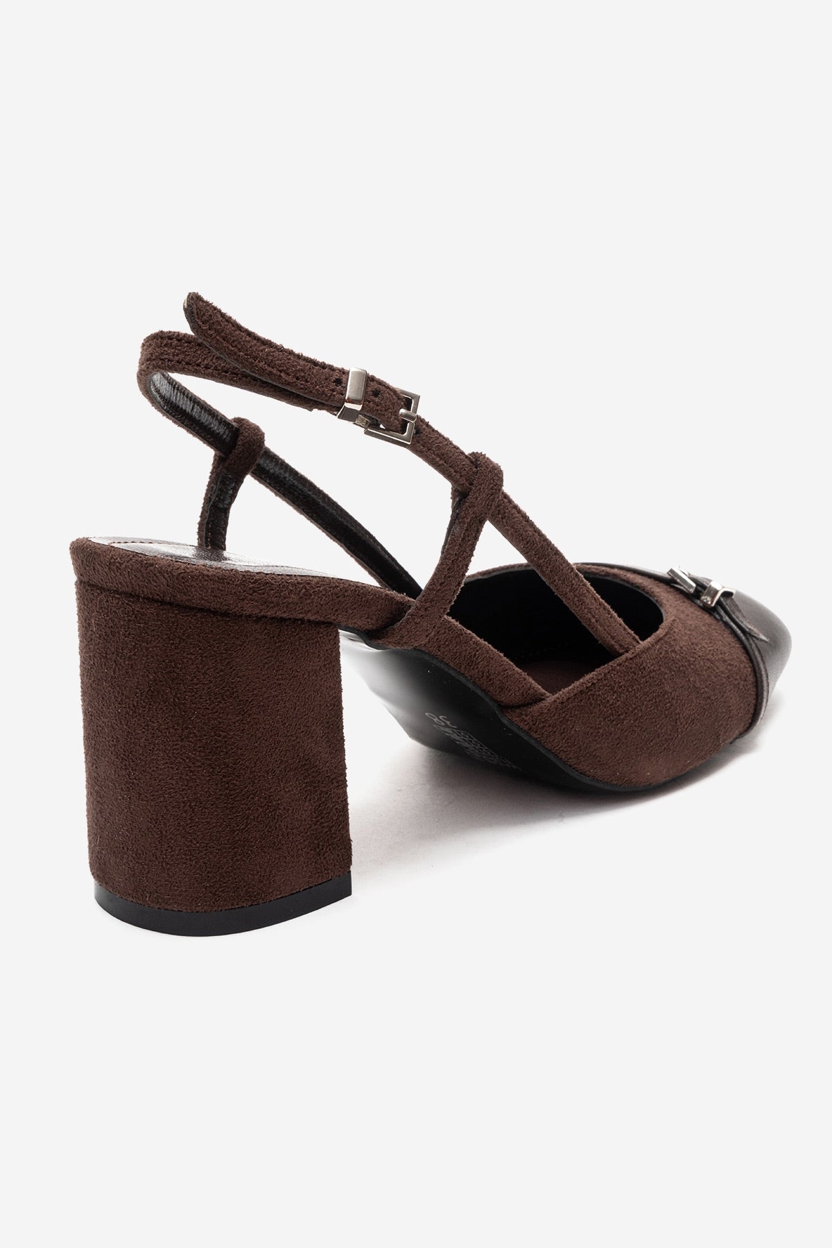 DESIA - Brown Block Heel Shoe (Women)
