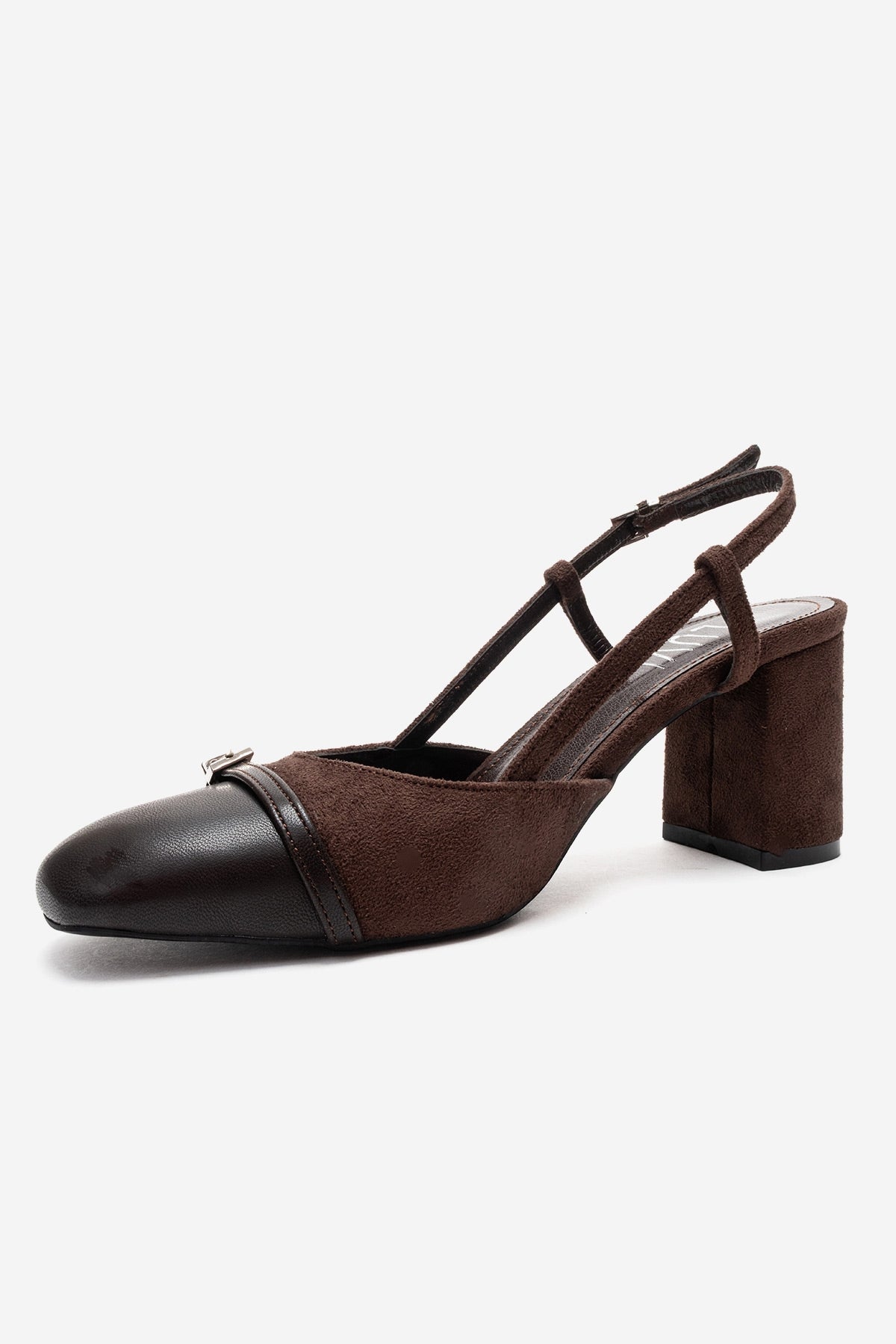 DESIA - Brown Block Heel Shoe (Women)