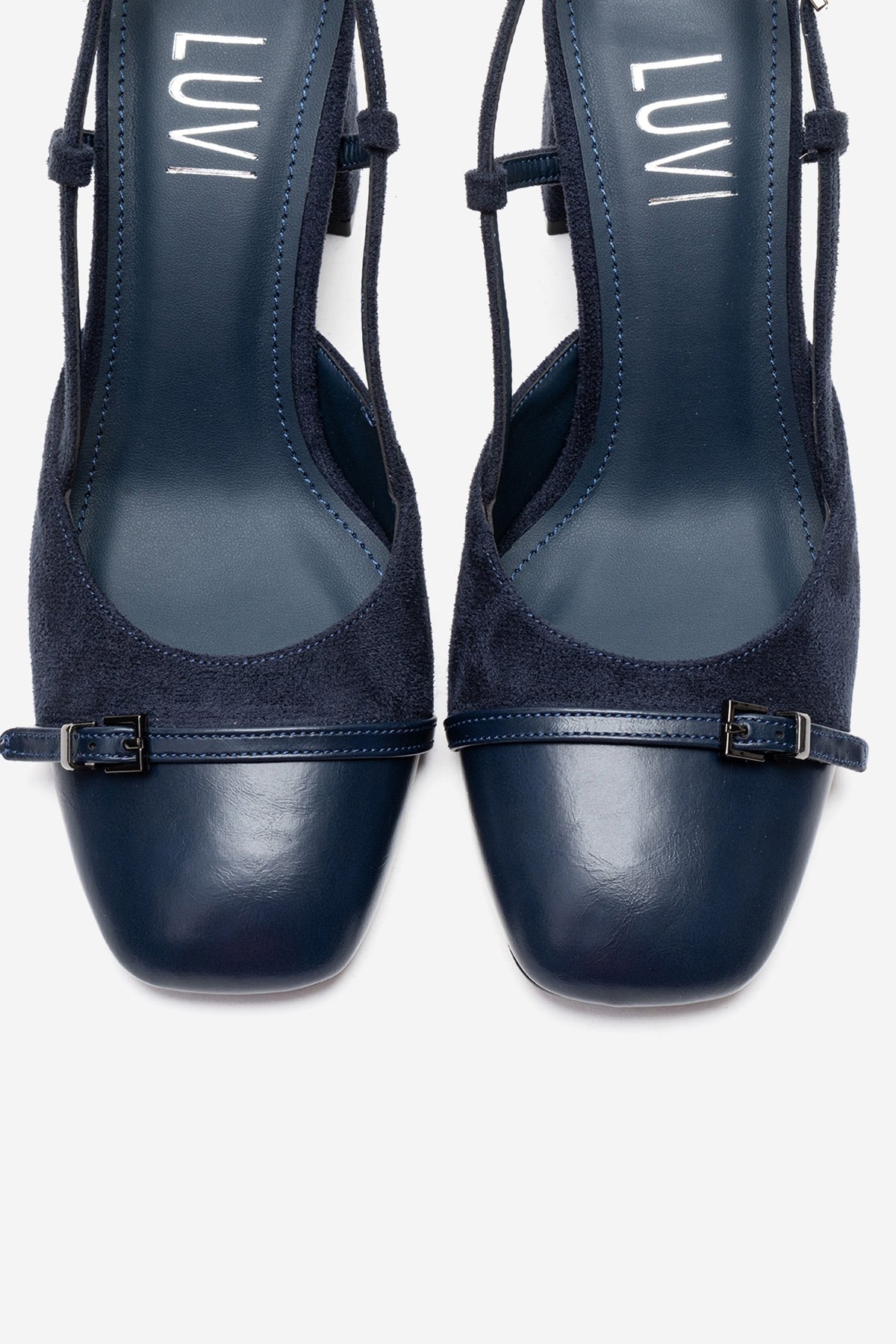DESIA - Navy Block Heel Shoe (Women)