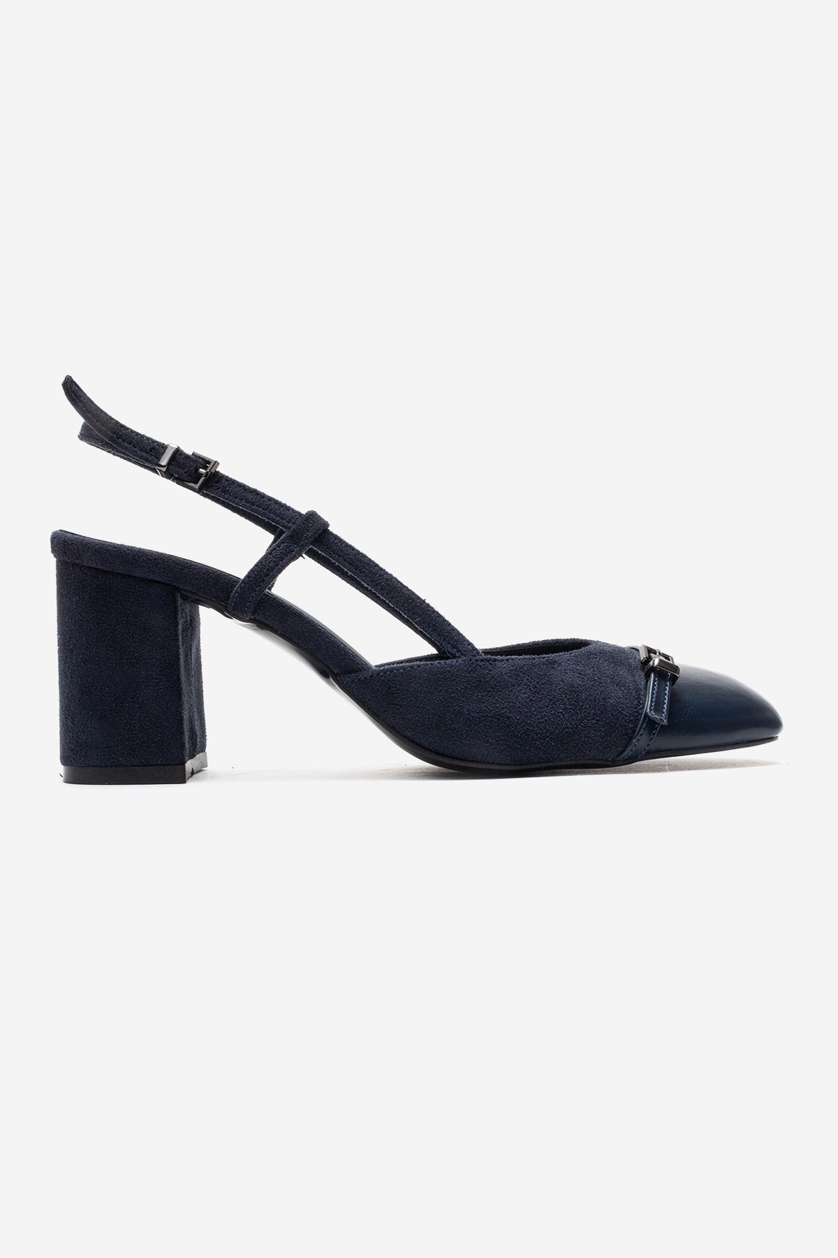 DESIA - Navy Block Heel Shoe (Women)