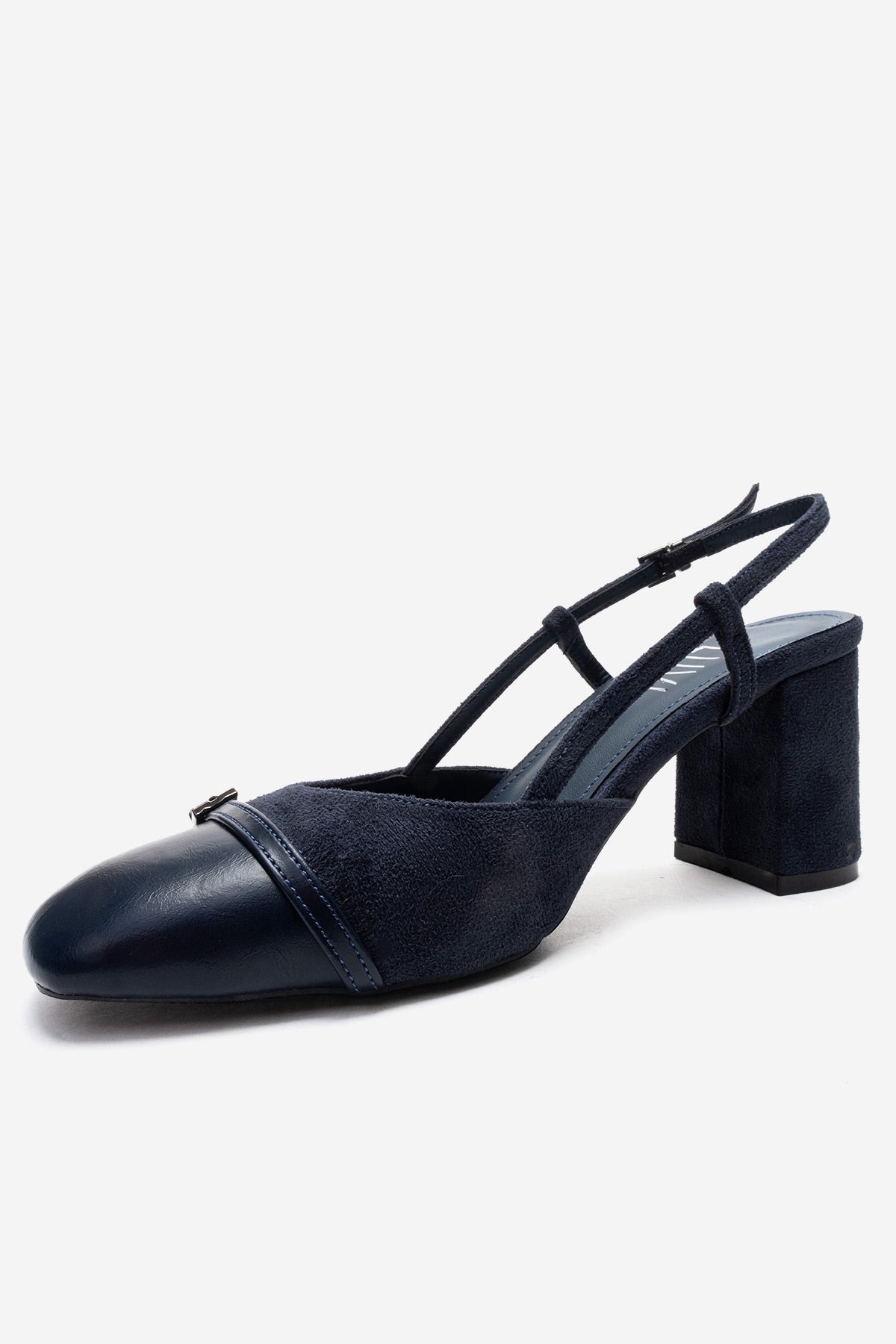 DESIA - Navy Block Heel Shoe (Women)
