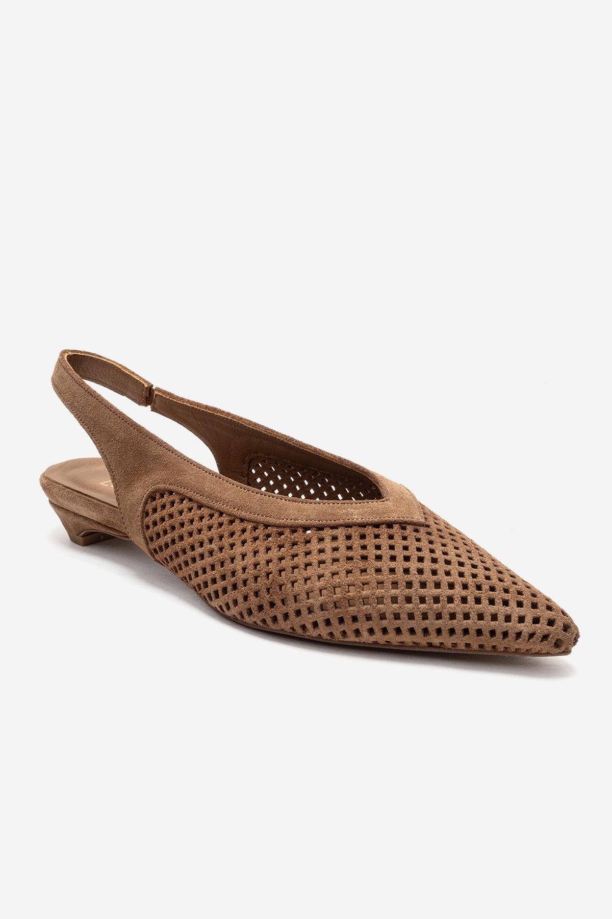 LIEVE - Taupe Genuine Leather Low Block Heel Shoe (Women)