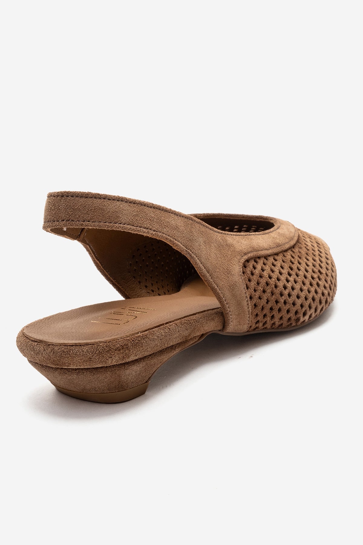 LIEVE - Taupe Genuine Leather Low Block Heel Shoe (Women)