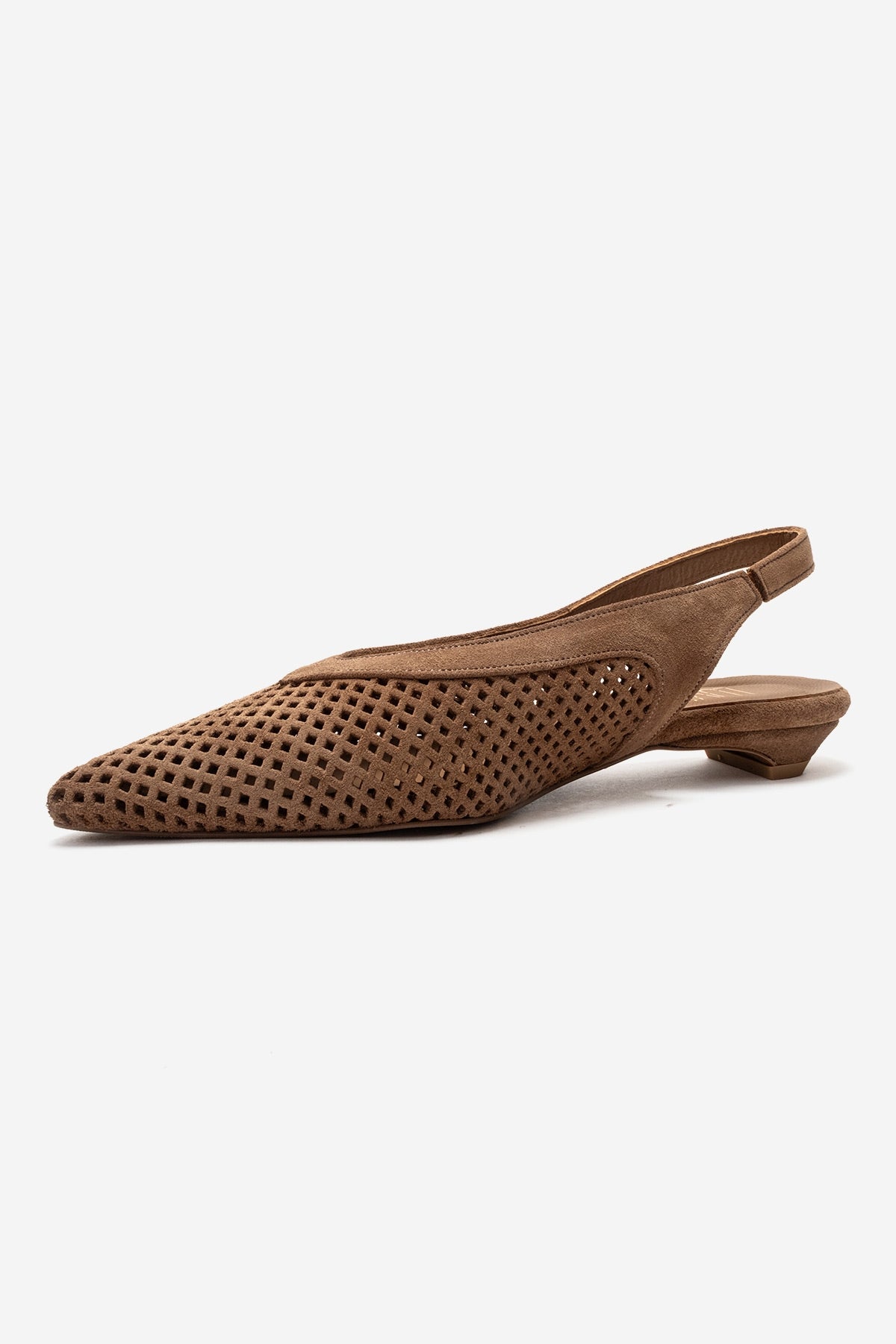 LIEVE - Taupe Genuine Leather Low Block Heel Shoe (Women)