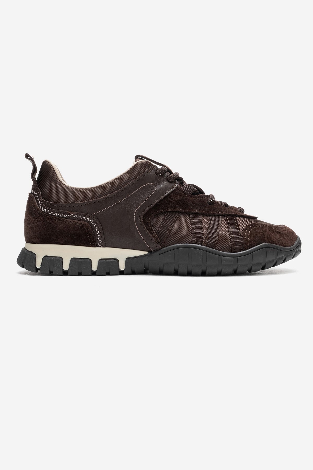 FIERA - Brown Genuine Leather Mesh Sneaker (Women)