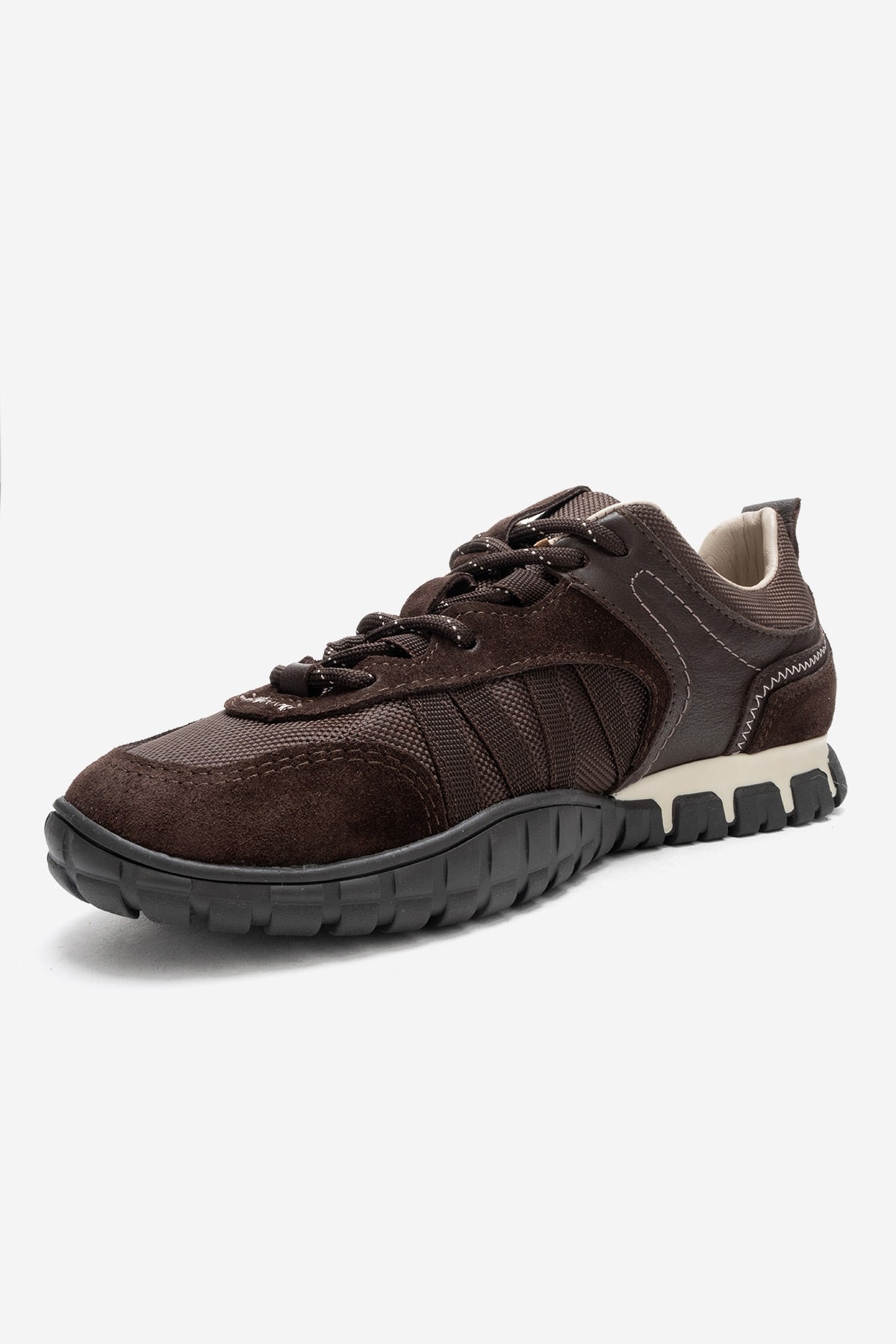 FIERA - Brown Genuine Leather Mesh Sneaker (Women)
