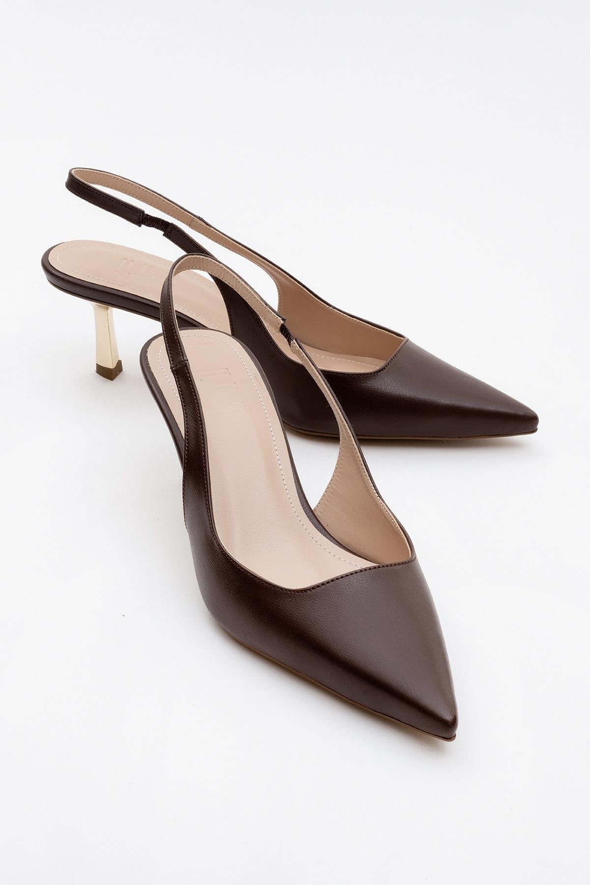 Marten - Brown Pointed Toe Backless Stiletto (Women)