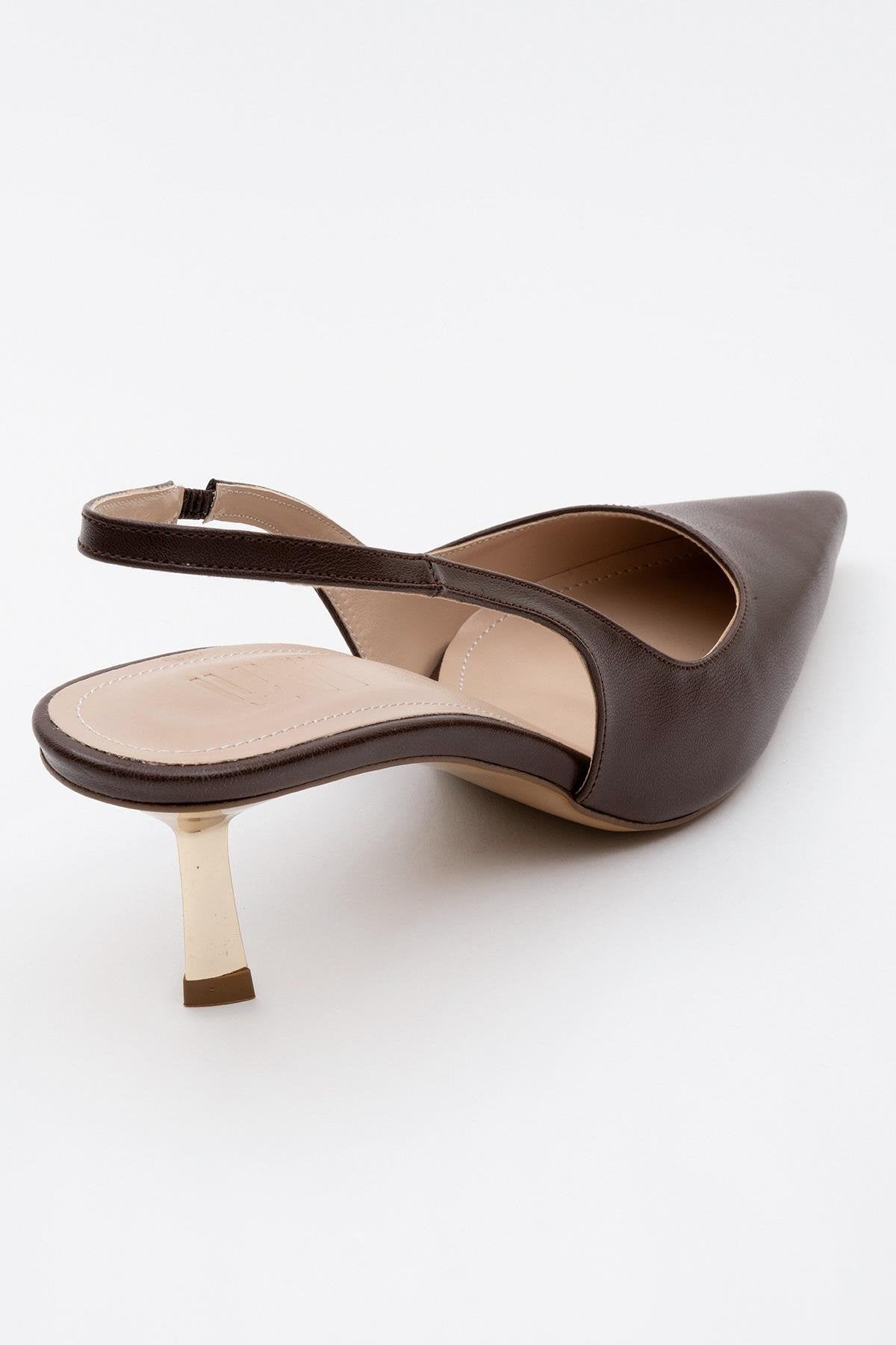 Marten - Brown Pointed Toe Backless Stiletto (Women)