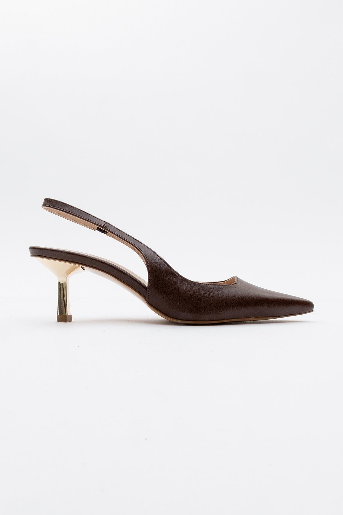 Marten - Brown Pointed Toe Backless Stiletto (Women)
