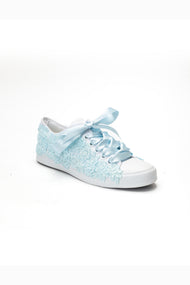 Azure Lace Bloom Bridal Sneaker