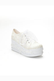 Valencia Lace Platform Bridal Sneaker