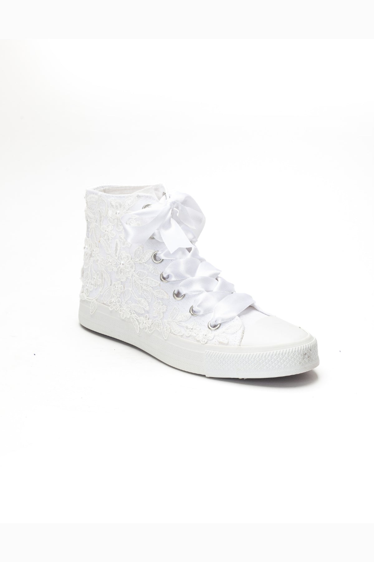 Isolde Lace High-top Bridal Sneaker
