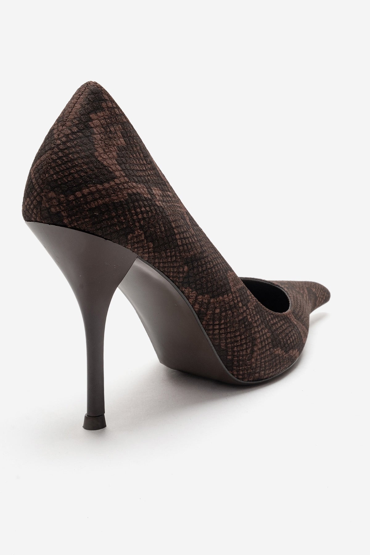 Luce - Brown Patterned Pointed-Toe Stiletto Pump (Women)
