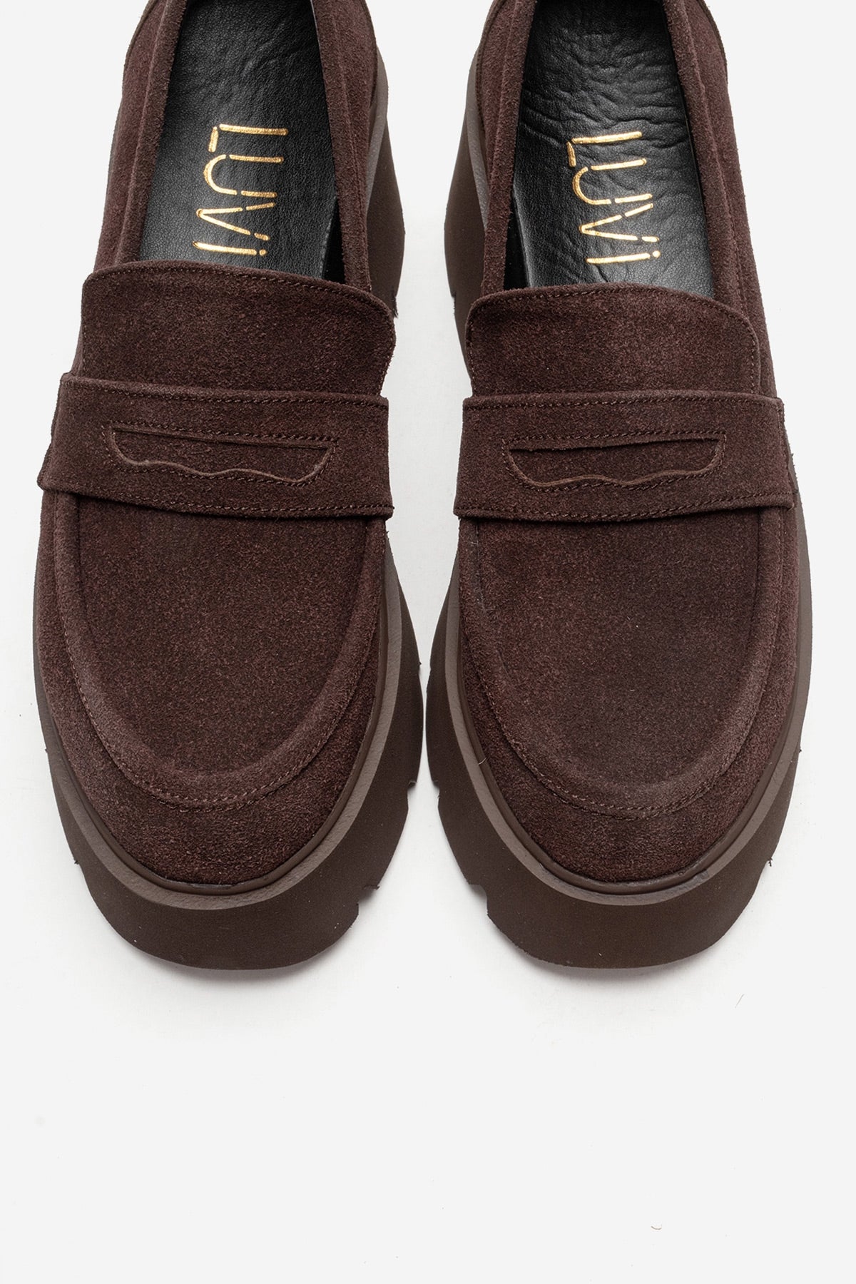 SANTIA - Brown Chunky Platform Loafer (Women)