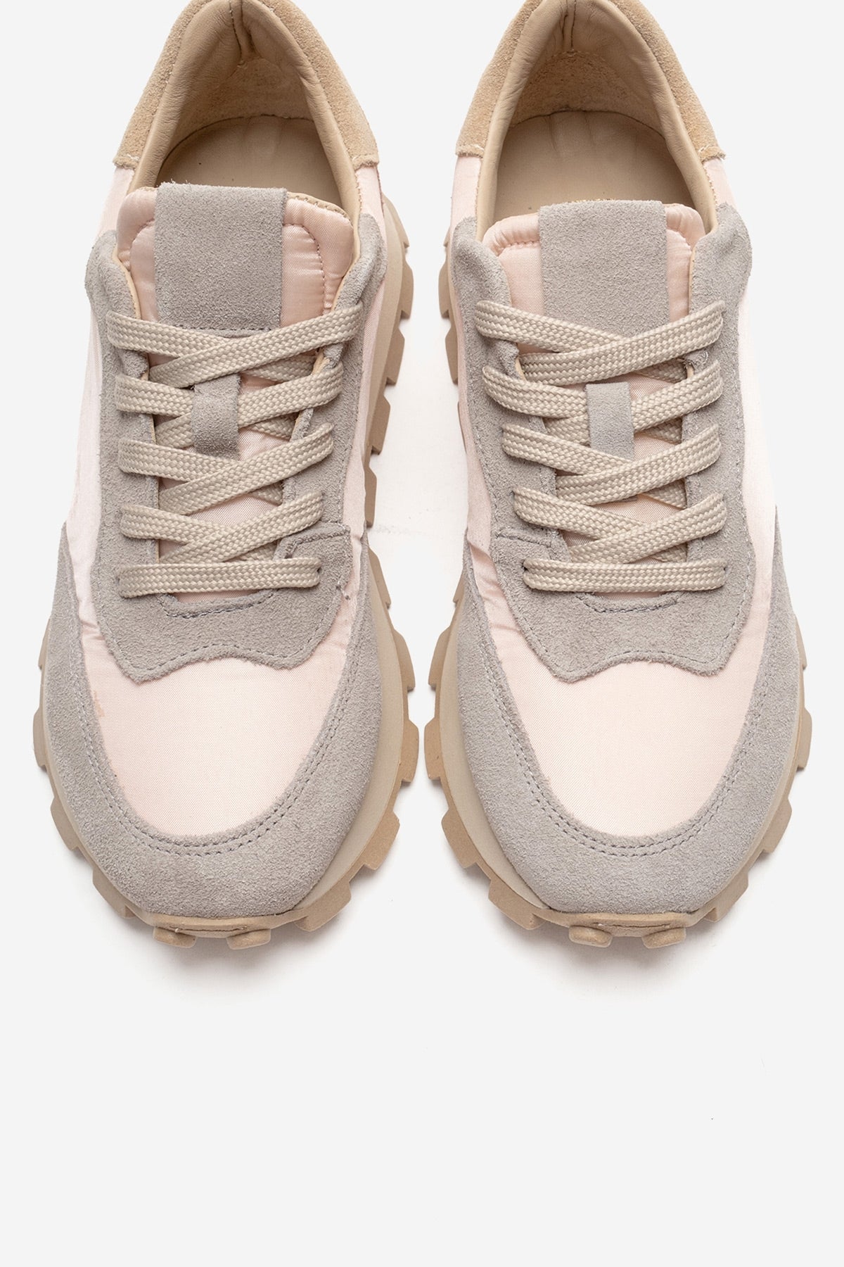 AMANDA - Gray Pink Genuine Leather Sneaker (Women)