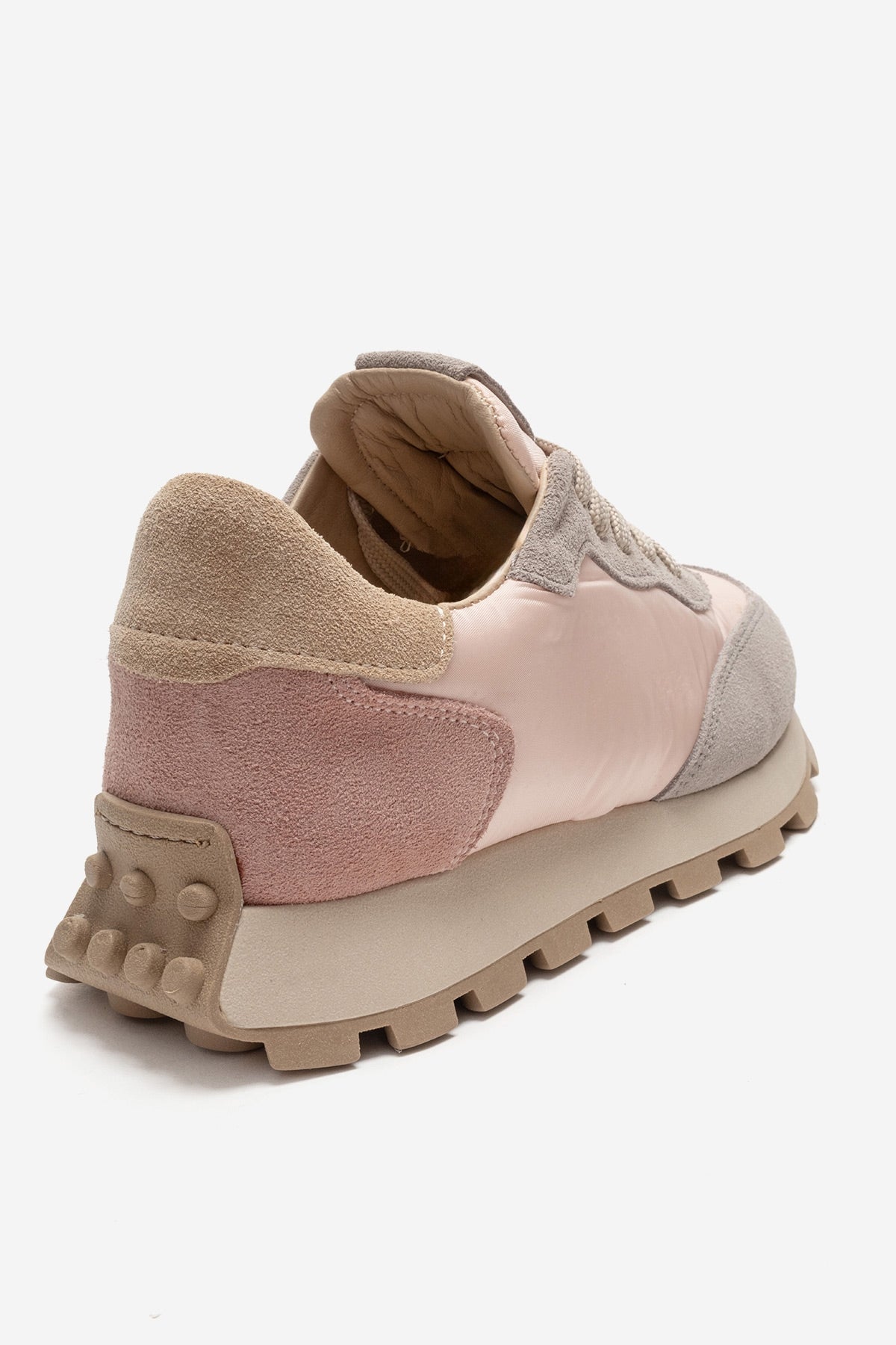 AMANDA - Gray Pink Genuine Leather Sneaker (Women)