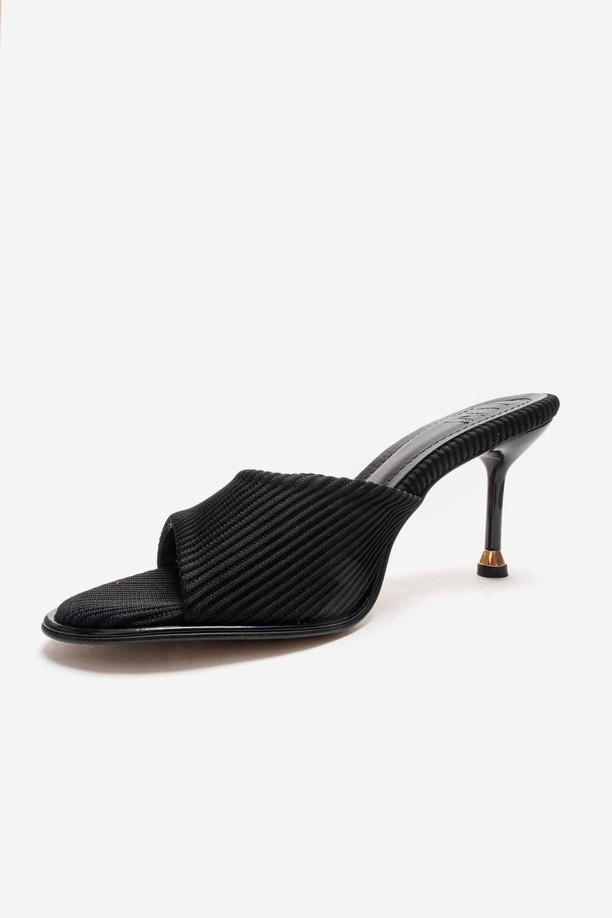 Wendy - Black Stiletto Mule (Women)