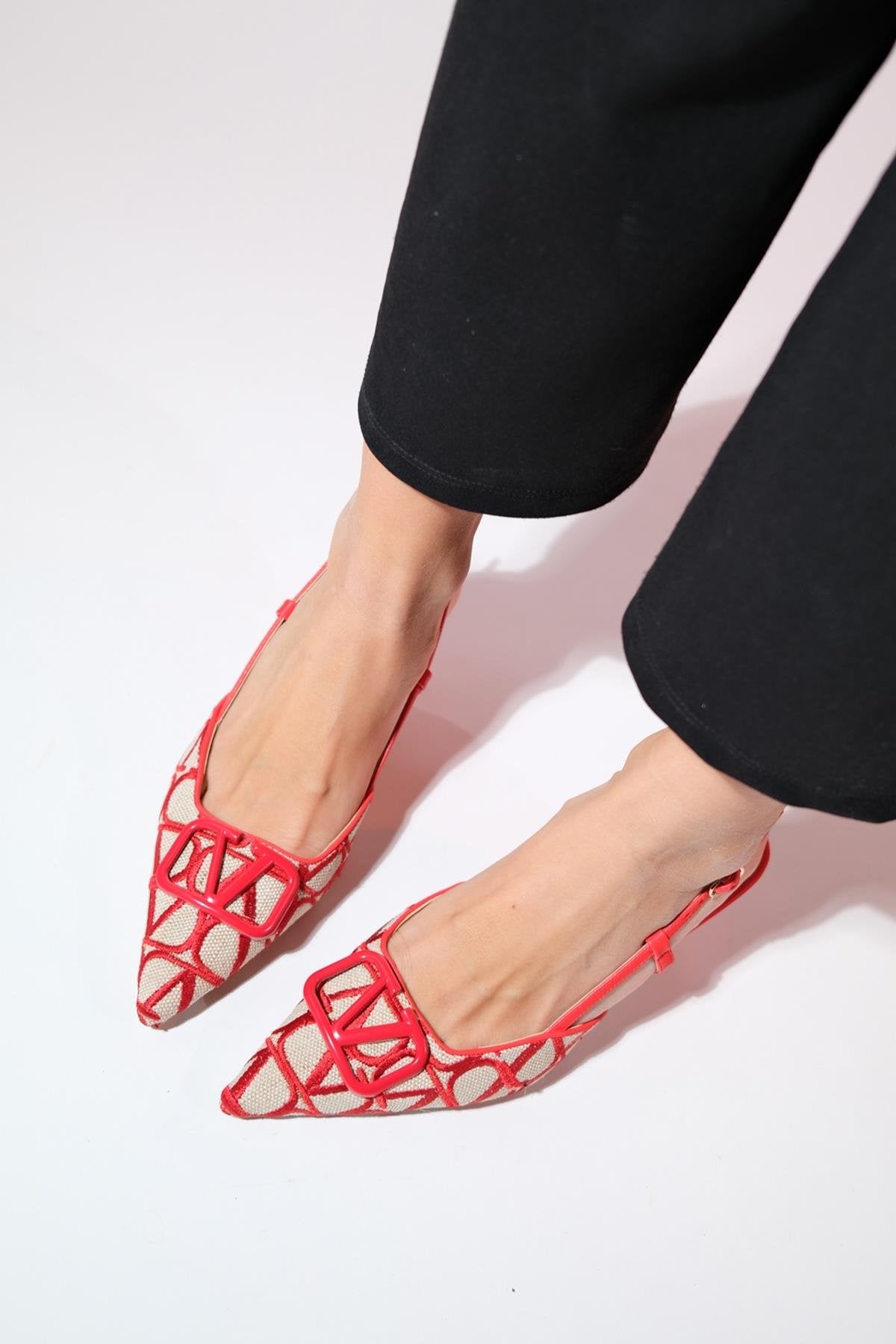 Boiro - Red Slingback Heeled Shoe (Women)