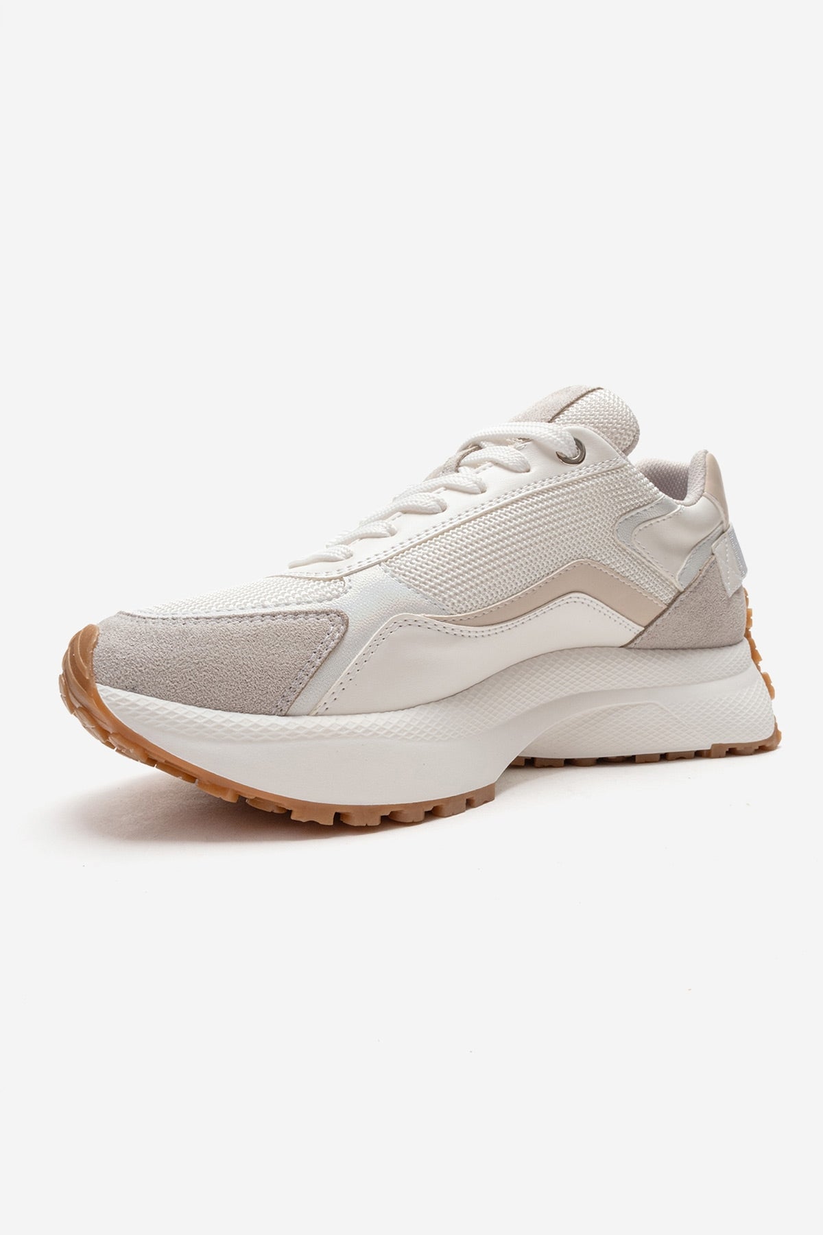 ROCCA - White Zip-Detail Genuine Leather Sneaker (Women)