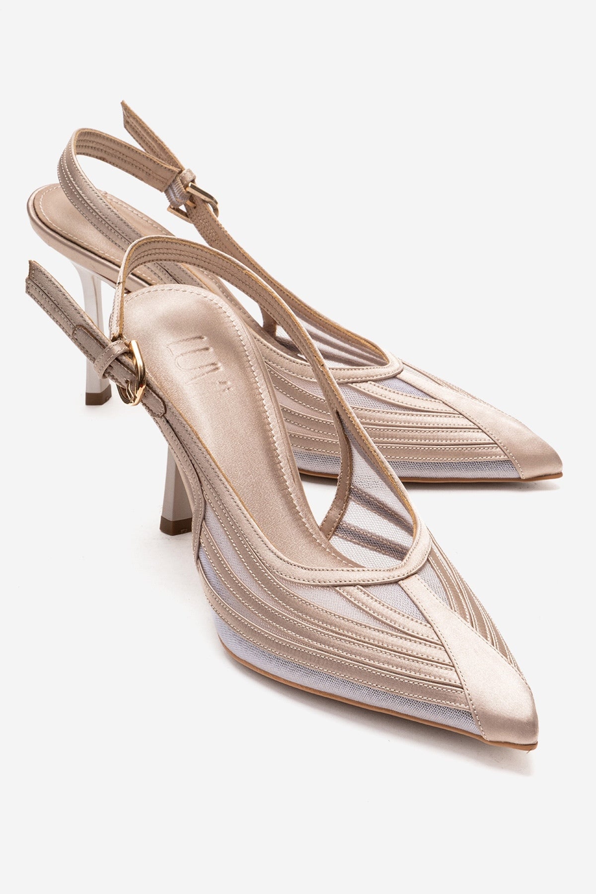 FAUNA - Beige Satin Stiletto Pump (Women)