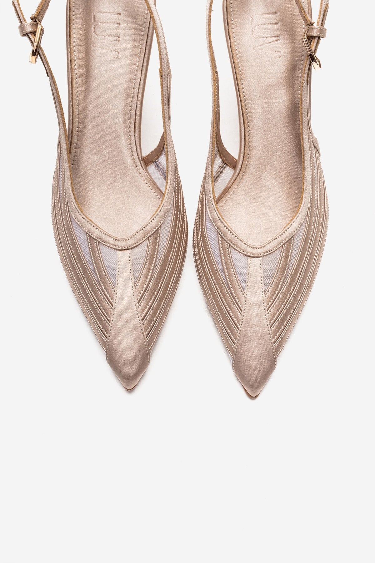 FAUNA - Beige Satin Stiletto Pump (Women)