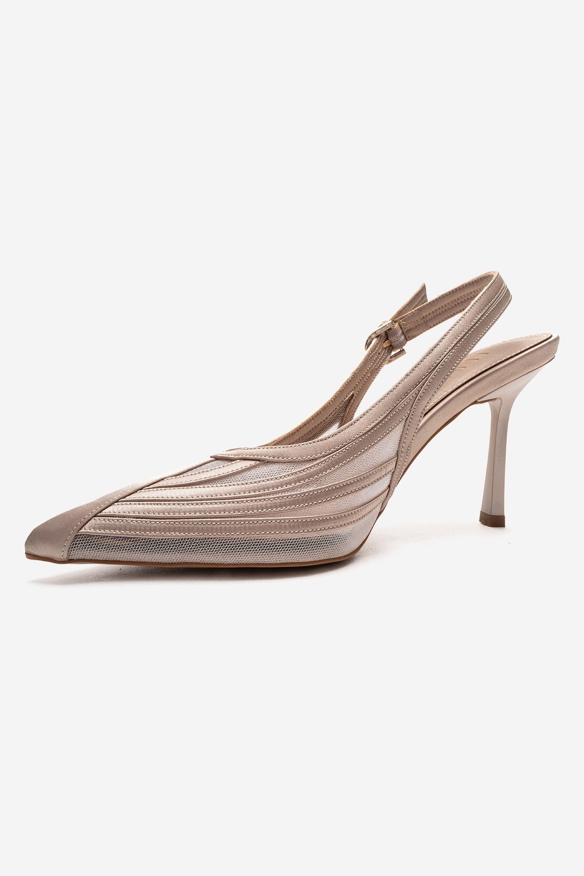 FAUNA - Beige Satin Stiletto Pump (Women)