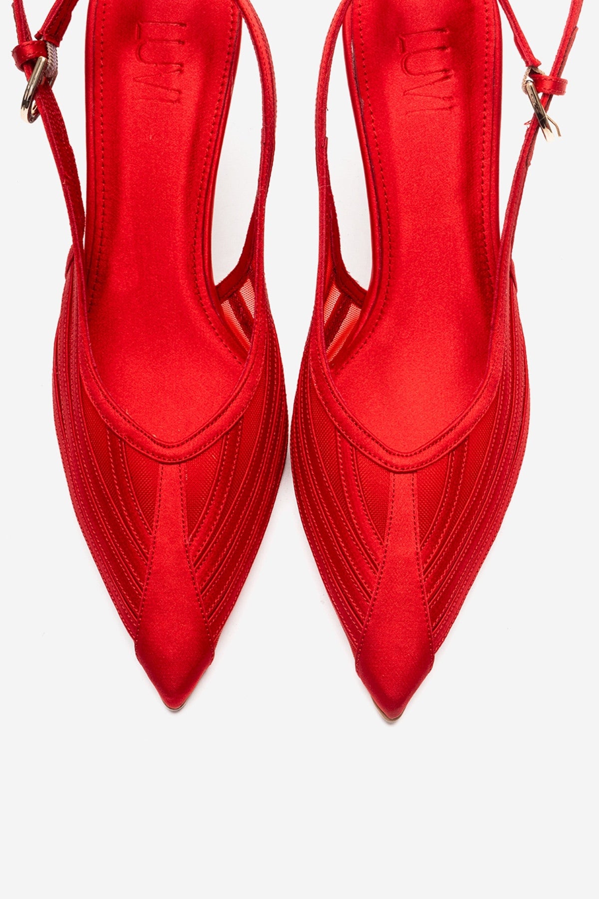 FAUNA - Red Satin Stiletto Pump (Women)