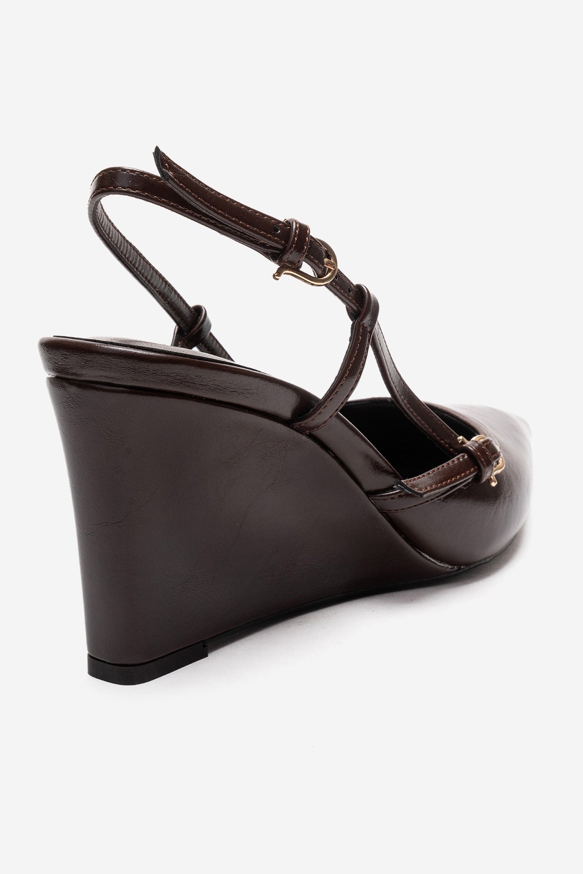 CELIA - Brown Block Heel Pointed Toe Shoe (Women)