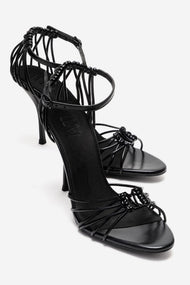 ARONA - Black Genuine Leather Stiletto Heel Shoe (Women)