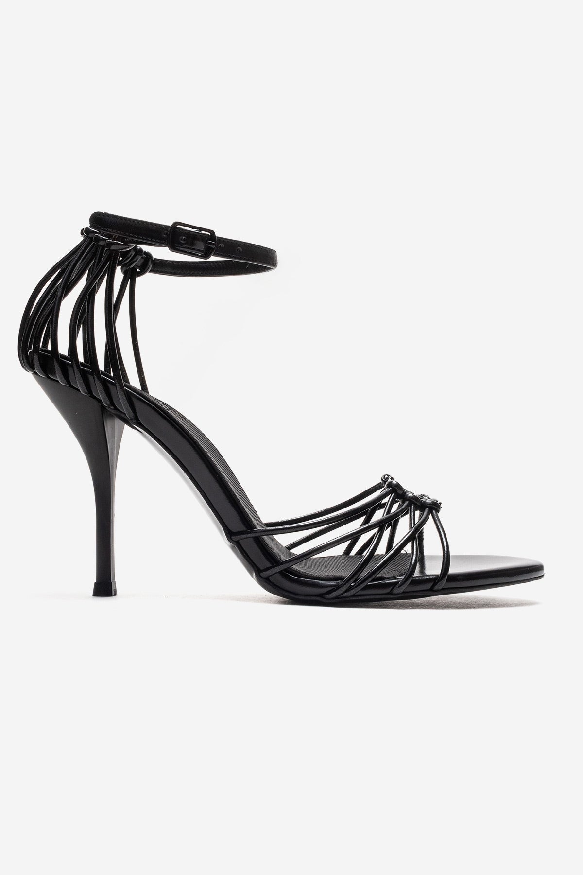 ARONA - Black Genuine Leather Stiletto Heel Shoe (Women)