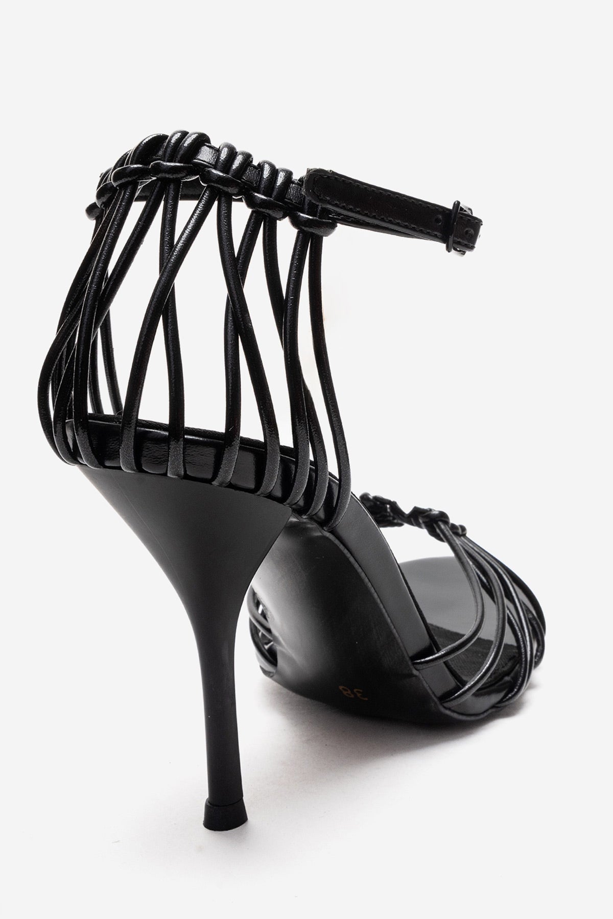 ARONA - Black Genuine Leather Stiletto Heel Shoe (Women)