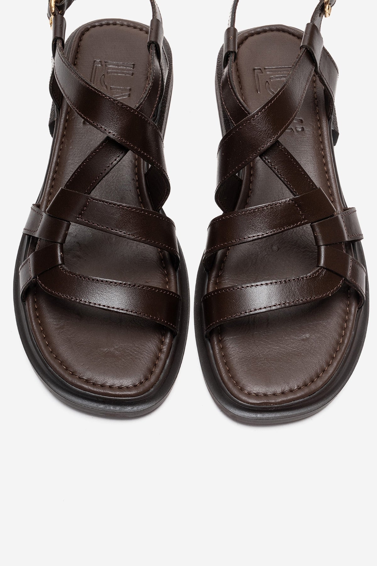 Laveda - Brown Genuine Leather Sandal (Women)