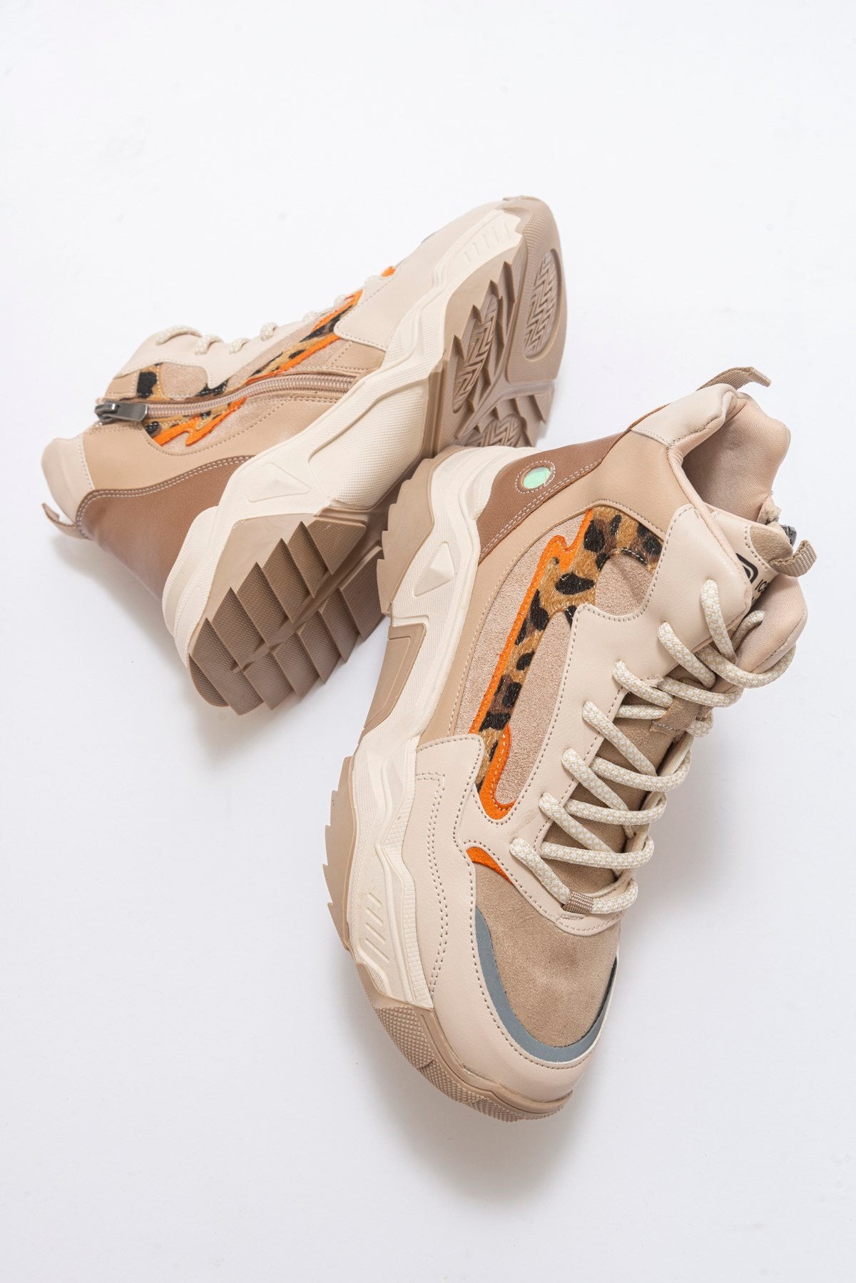 Olivia - Beige Patterned Sport Boot (Women)