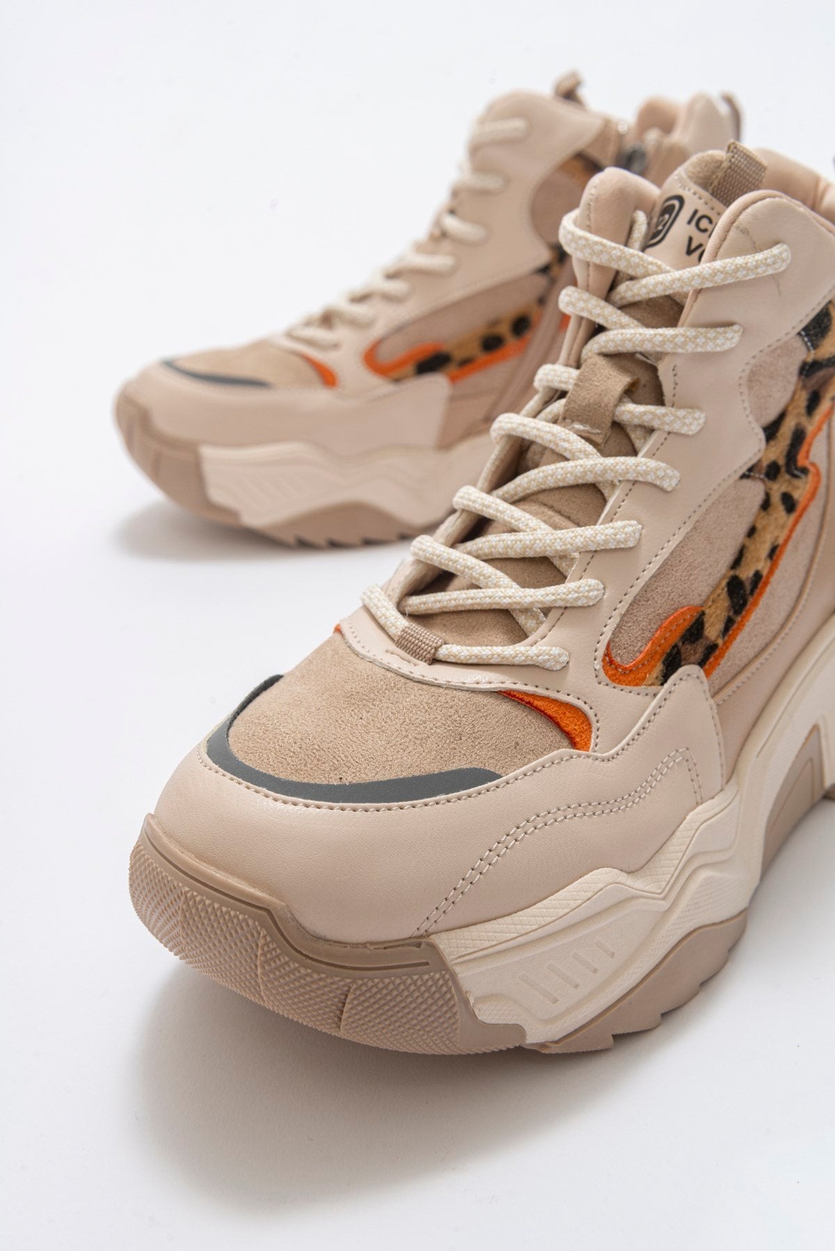 Olivia - Beige Patterned Sport Boot (Women)