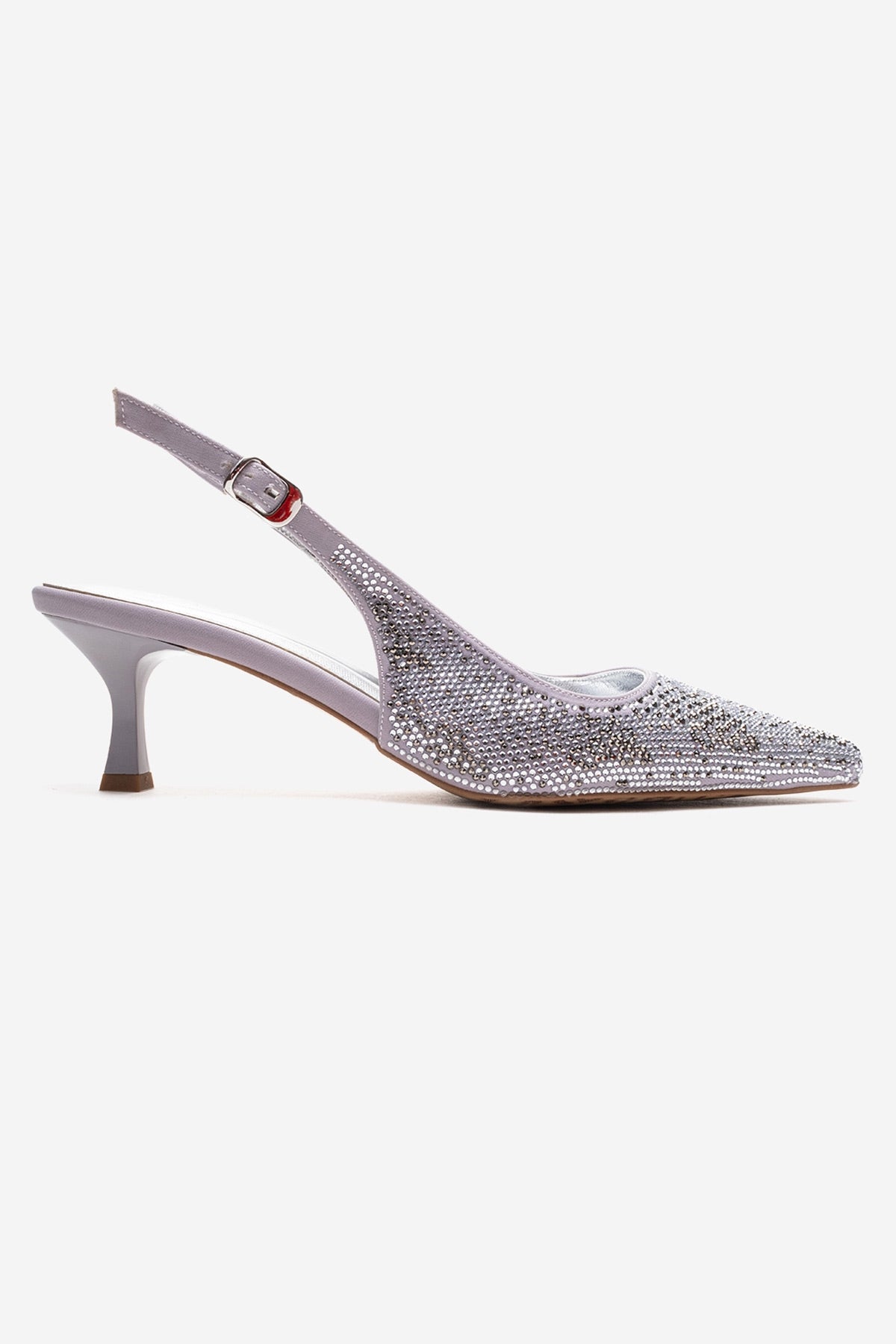 NELLA - Silver Jeweled Slingback Stiletto Pump (Women)