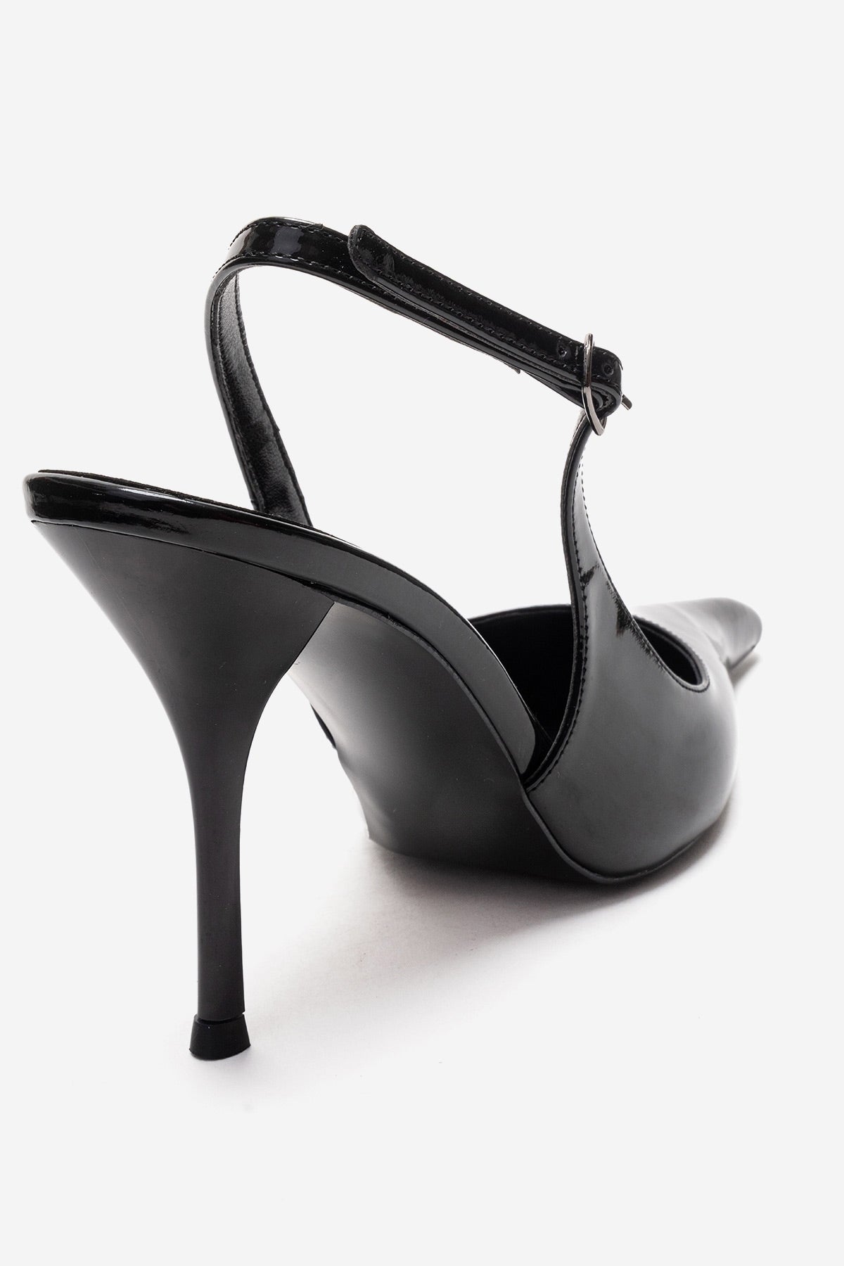 CANDY - Black Pointed Toe Slingback Stiletto Pump (Women)