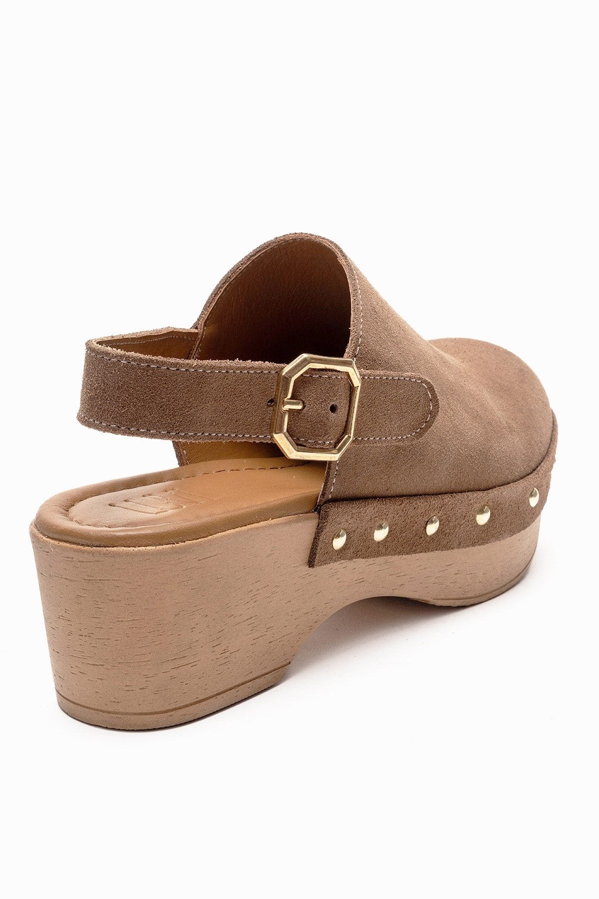 NORDEN - Camel Genuine Leather Platform Heel Sandal (Women)