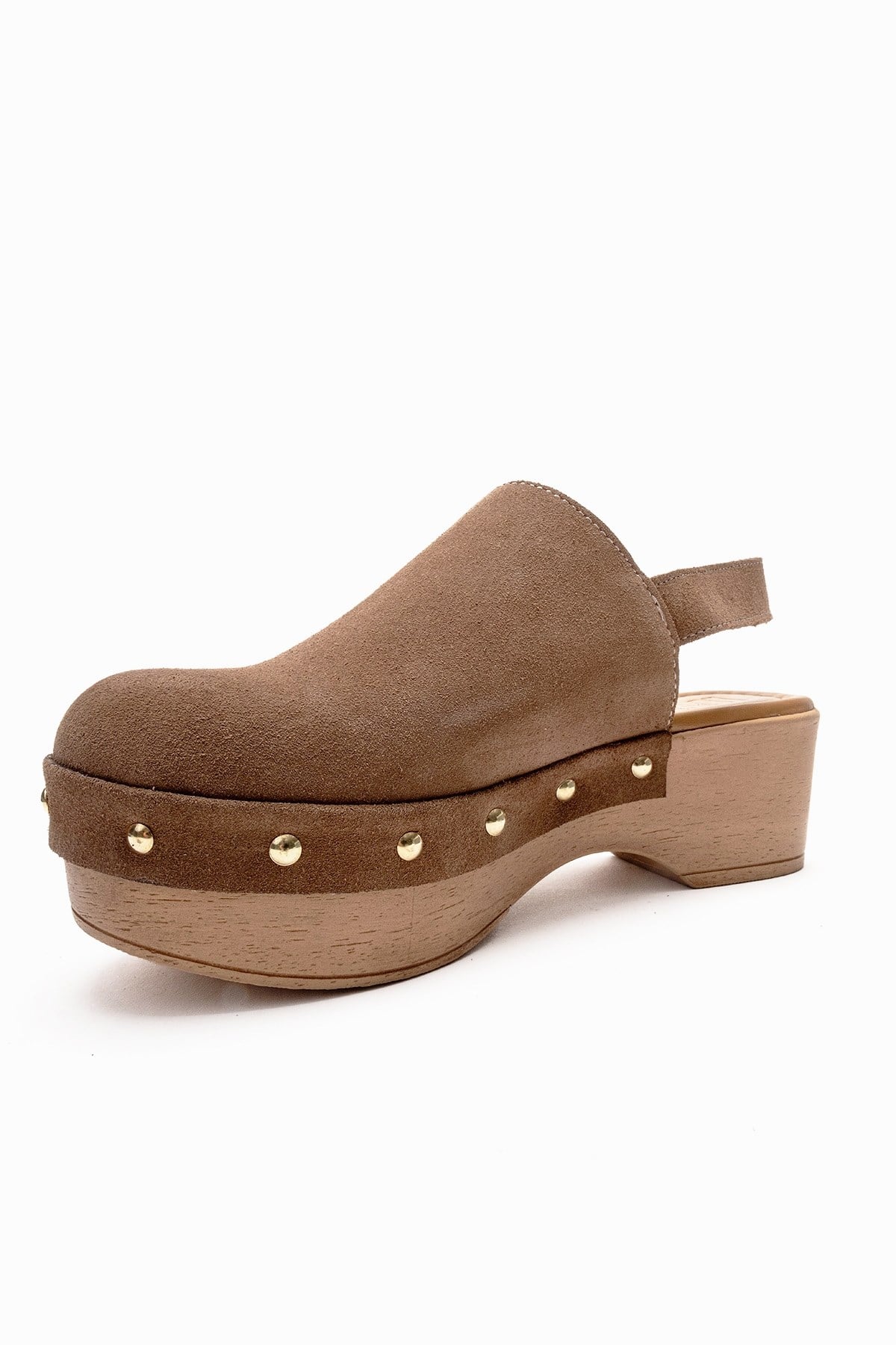 NORDEN - Camel Genuine Leather Platform Heel Sandal (Women)
