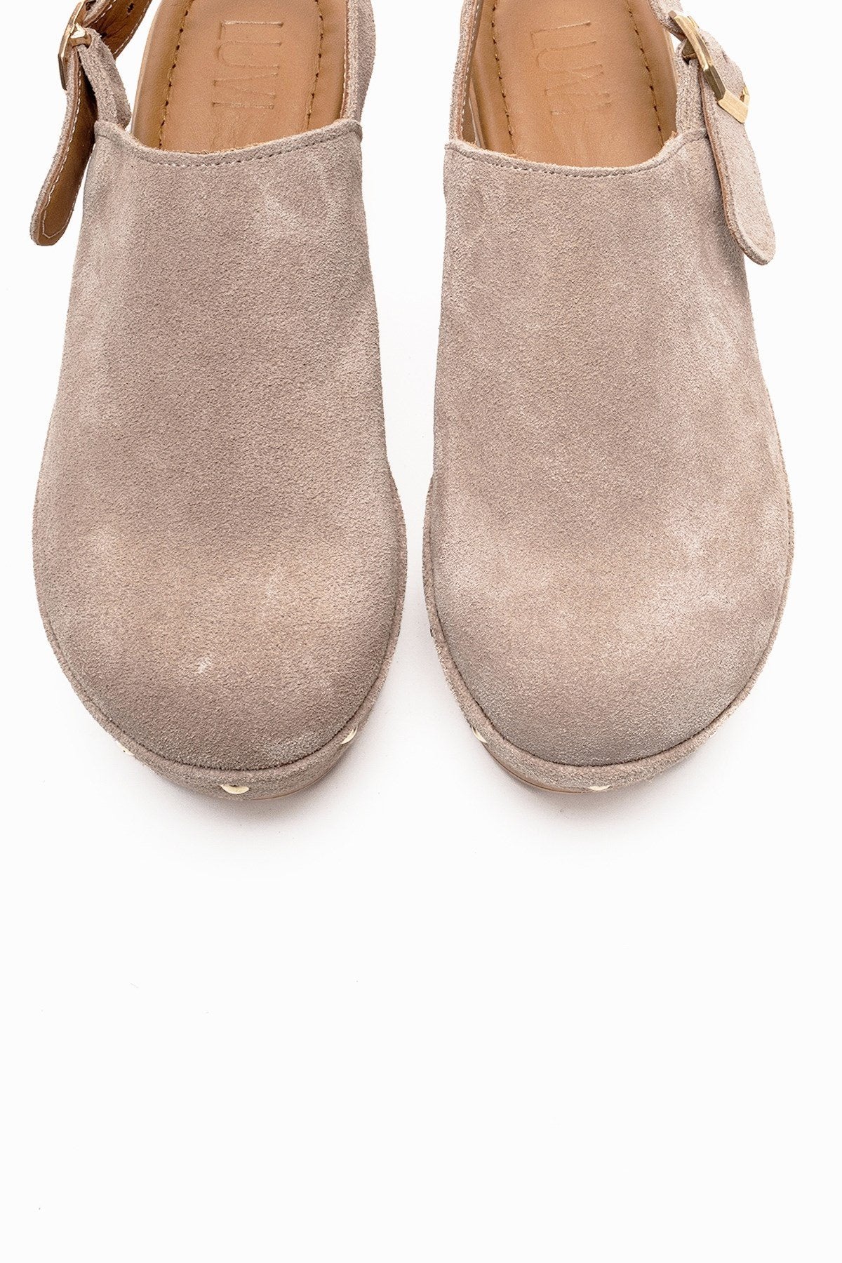 NORDEN - Beige Genuine Leather Platform Heel Sandal (Women)